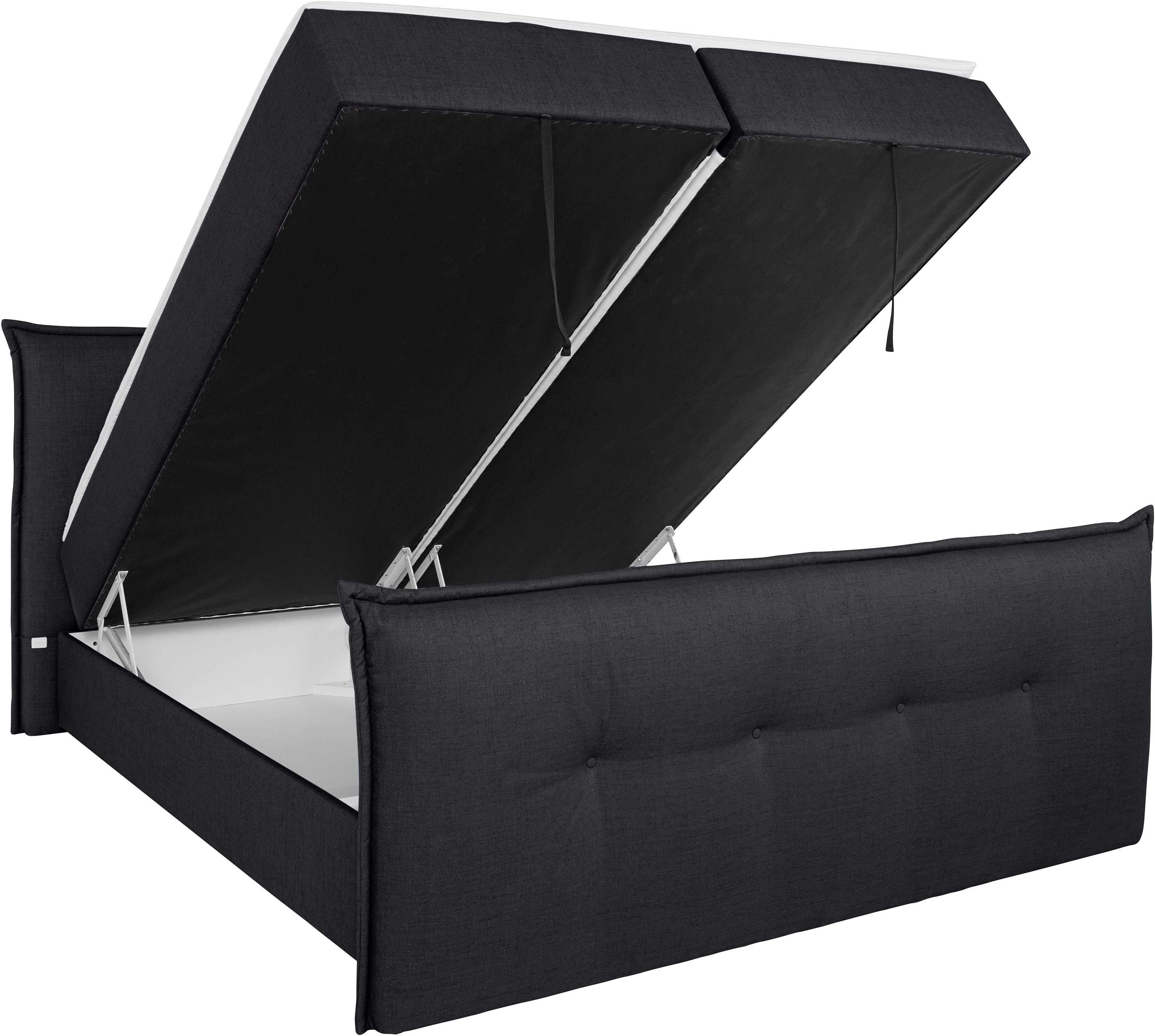 andas Boxspring Lichtgewicht inclusief voetbord, bedkist & topmatras, in 4 breedten en 2 hardheden
