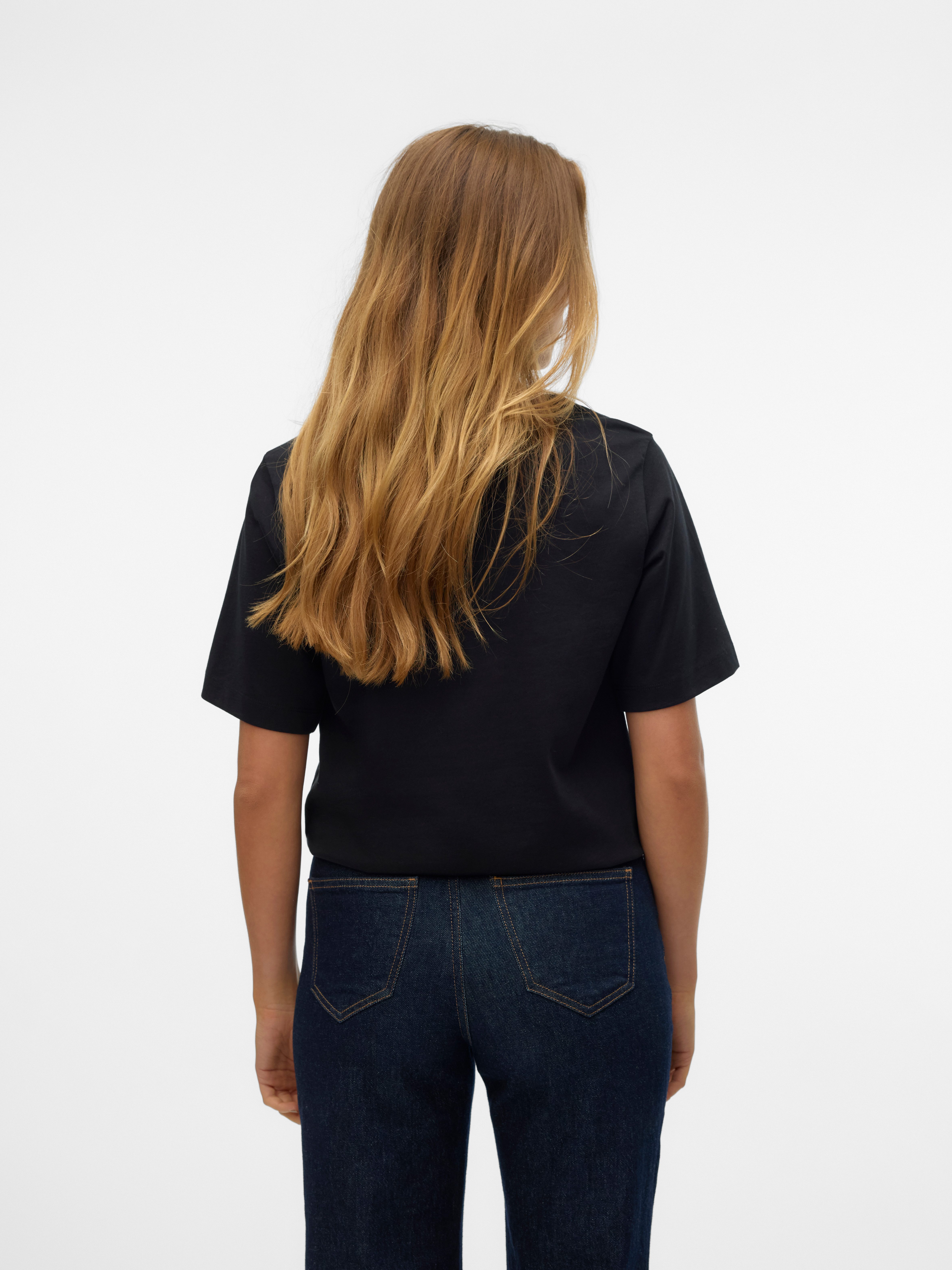 Vero Moda Shirt met korte mouwen VMDEMI SS O-NECK TOP JRS