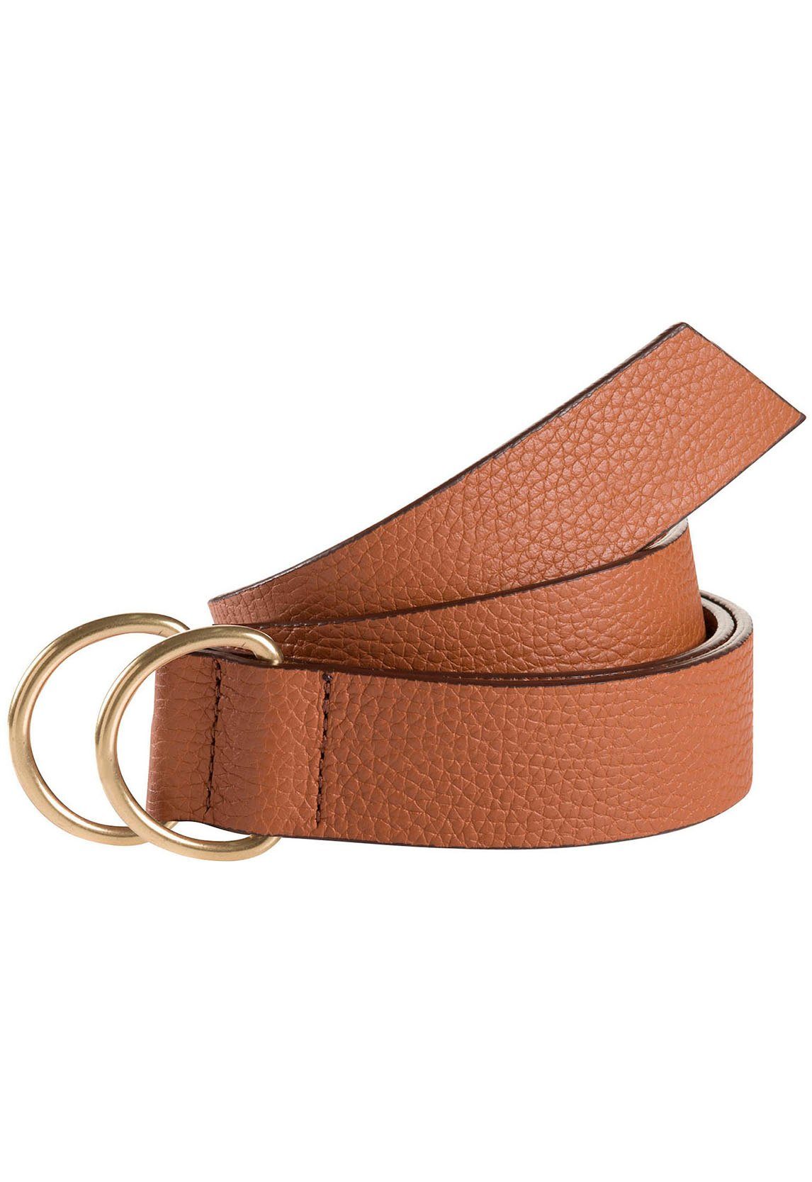 Tom Tailor Denim Leren riem TTDABBY 2,5 cm brede damesriem, met d-ring sluiting