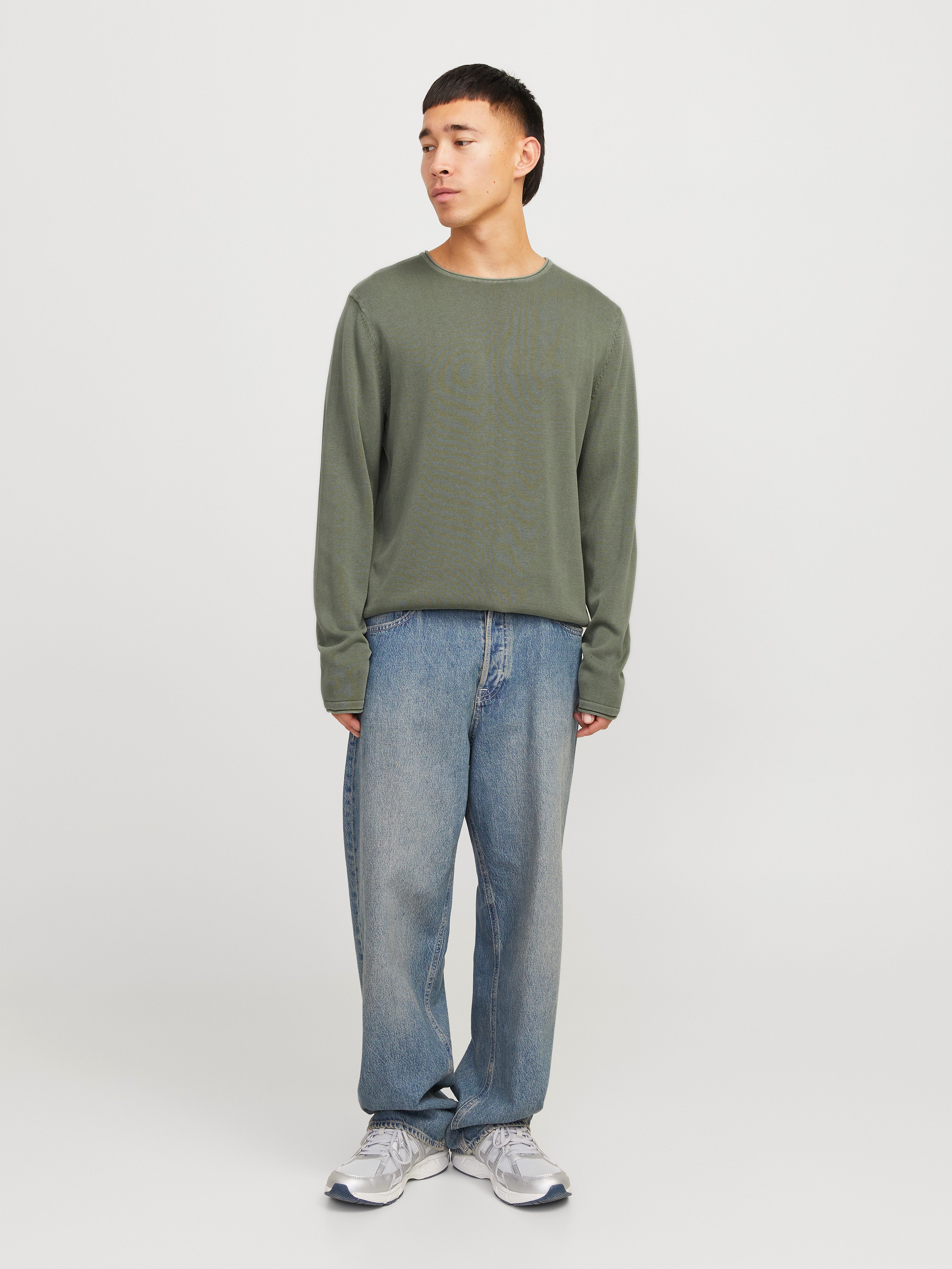 Jack & Jones Gebreide trui JJELEO KNIT CREW NECK NOOS