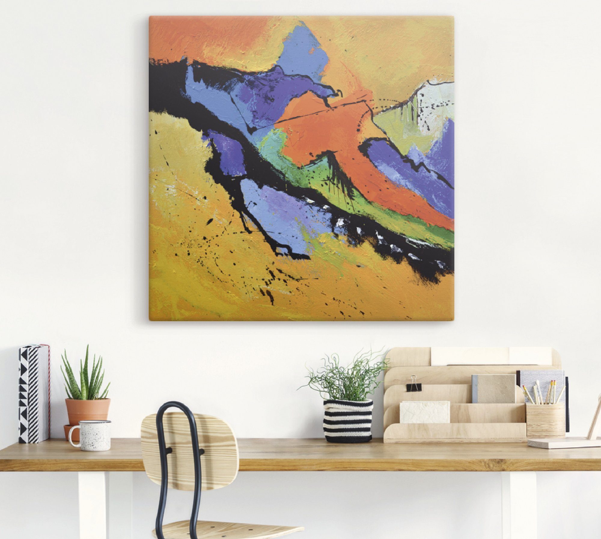 Artland Artprint op linnen Abstract XI gespannen op een spieraam