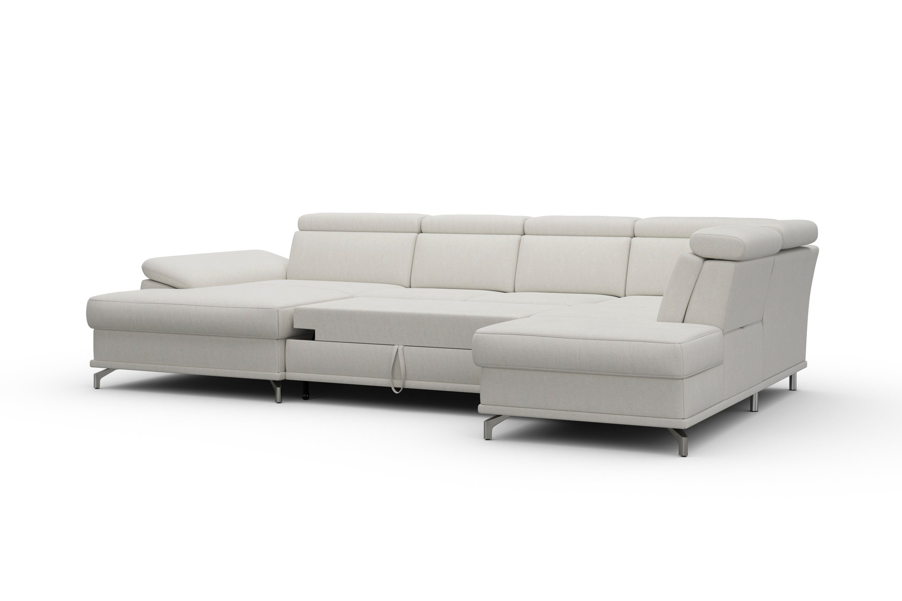 sit&more Zithoek Cabrio U-vorm, met zitdiepteverstelling, arm- en hoofdsteunverstelling