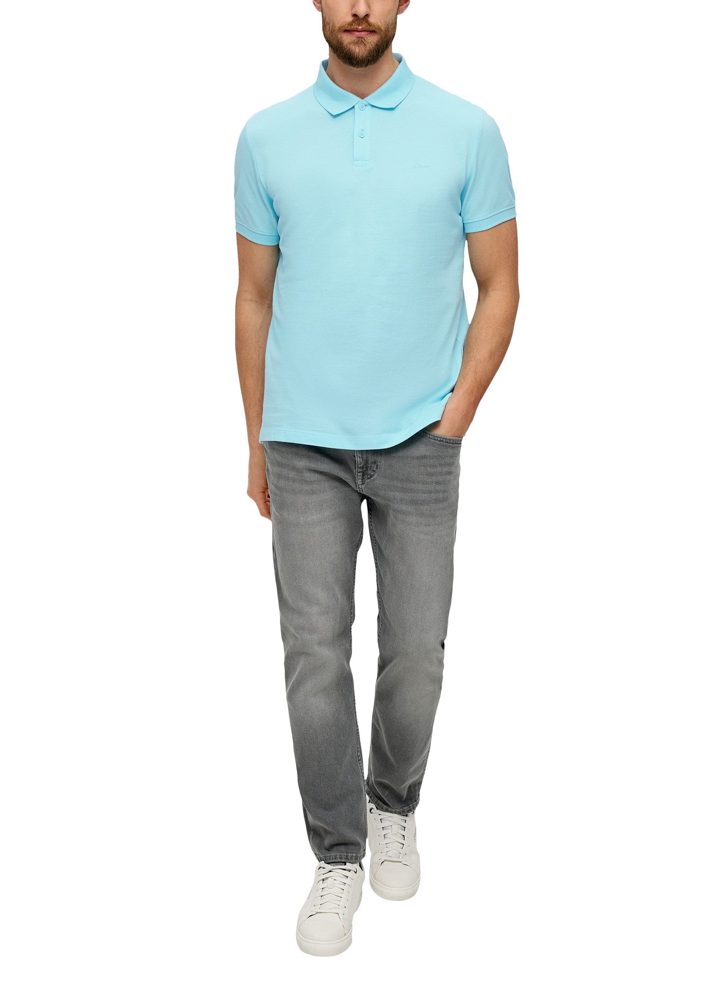 s.Oliver Poloshirt met geborduurd logo