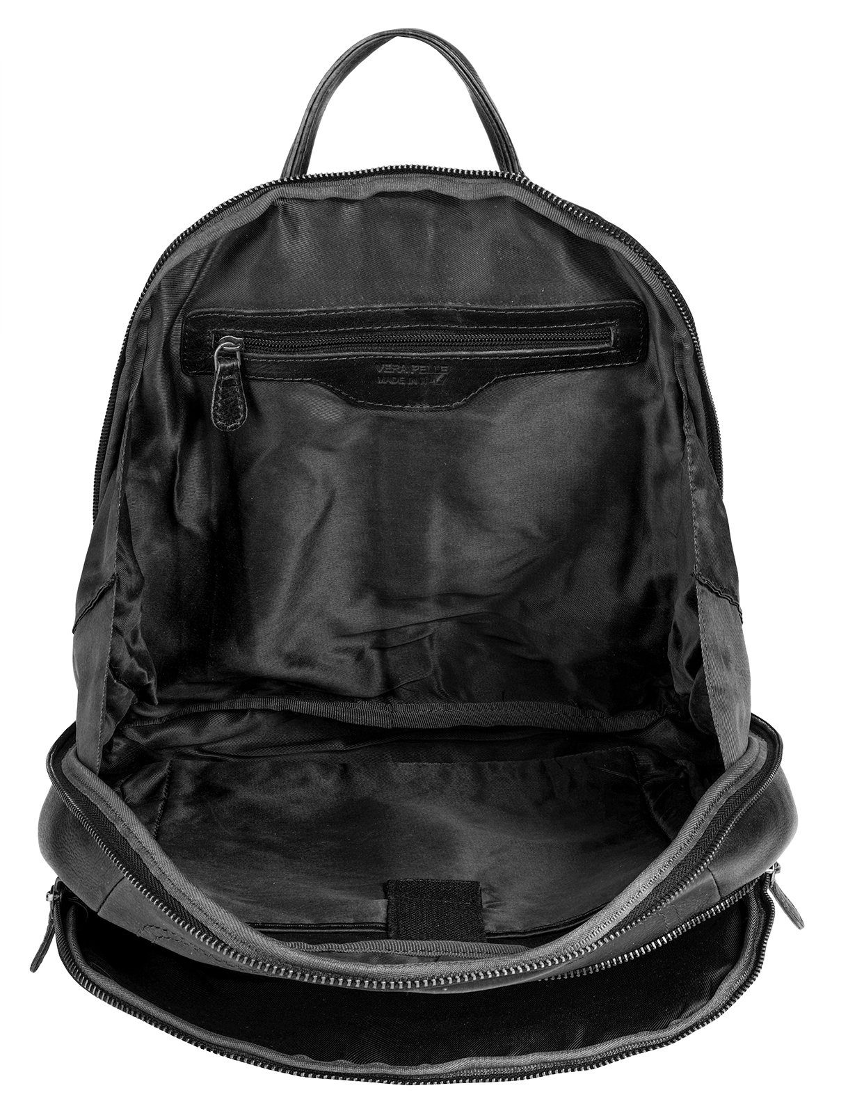 Piké Laptoprugzak echt leer, made in italy