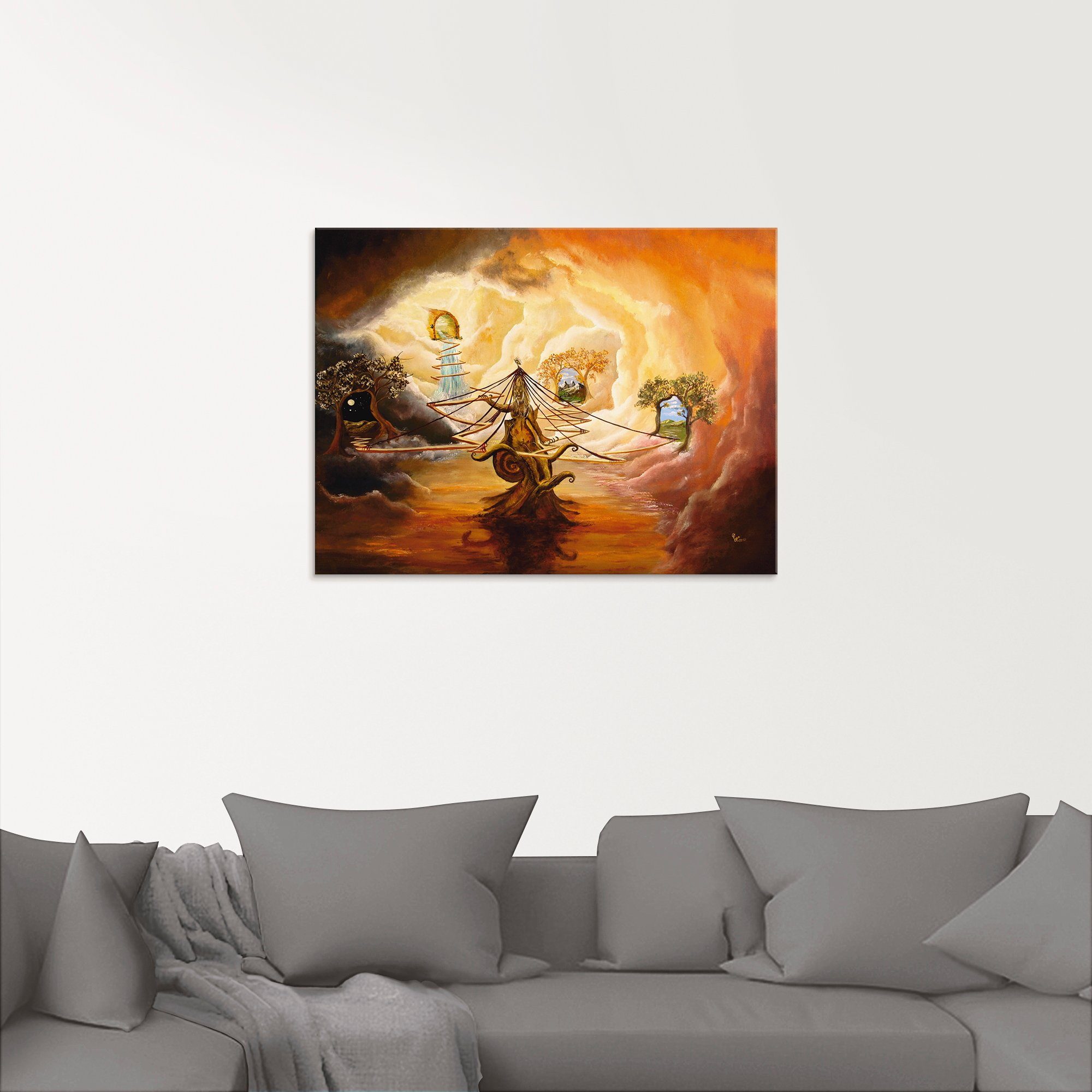 Artland Print op glas Gemaskeerde wegen in verschillende maten