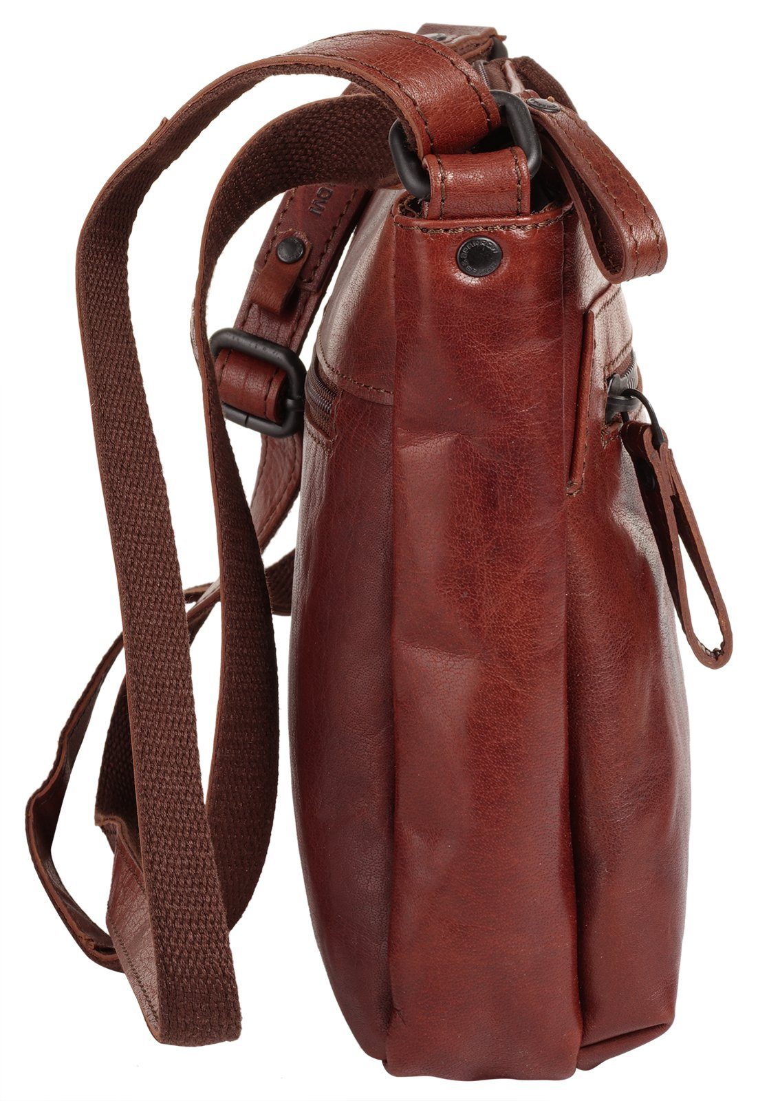 Spikes & Sparrow Schoudertas echt leder