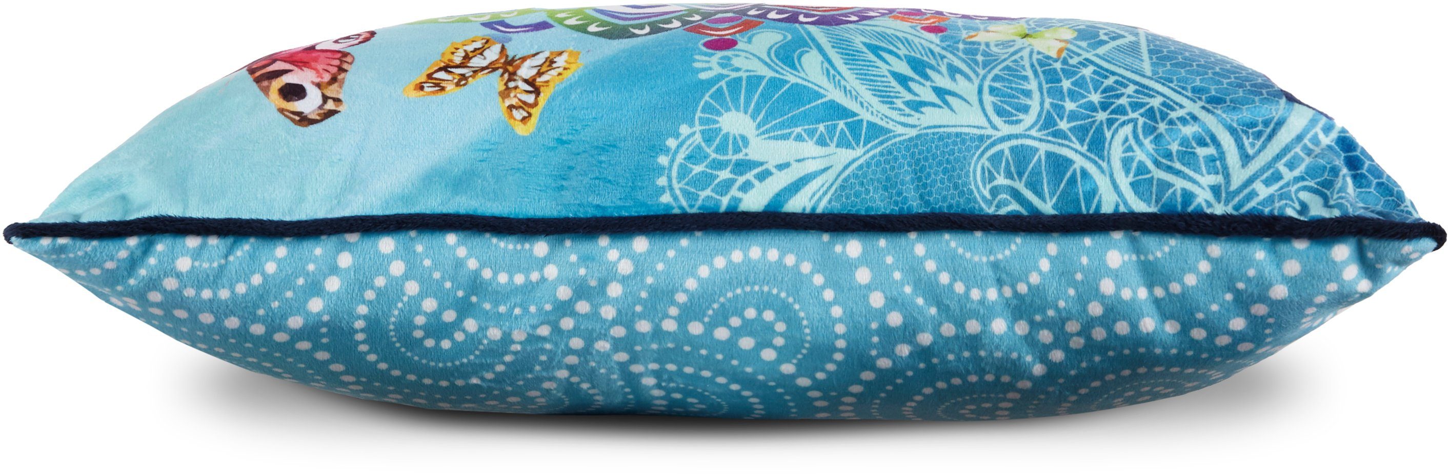 hip Sierkussen Mystic Met vulling, 1 stuk, Bies, 48x48, Omkeerbaar, Zacht, Mandala, Kleurrijk (1 stuk)