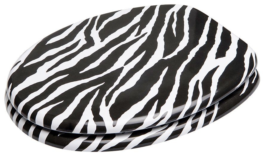 Sanilo Toiletzitting Zebra Look met soft-closemechanisme