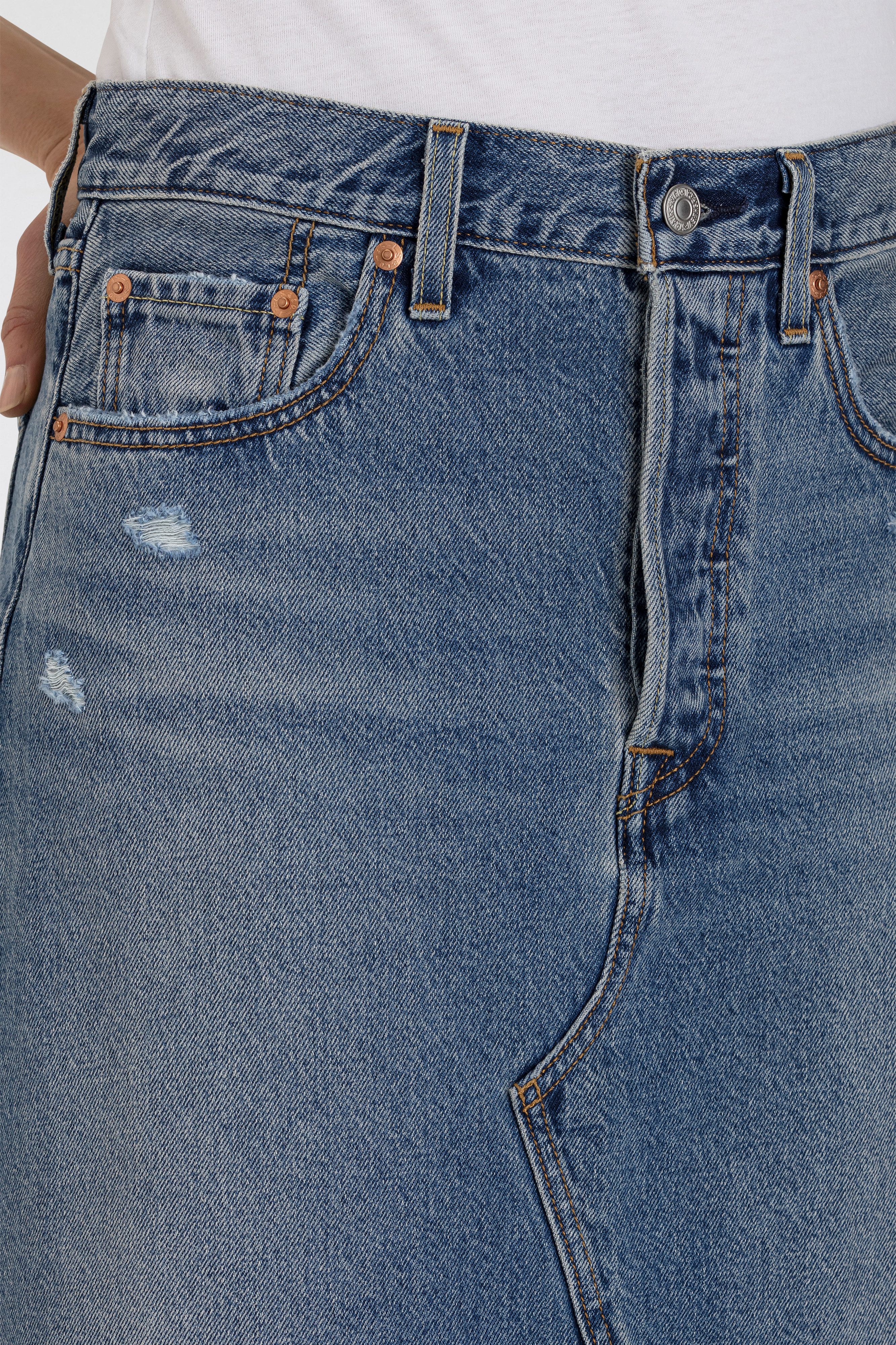 Levi's® Jeans rok ICONIC LONG SKIRT in five-pocketsstijl