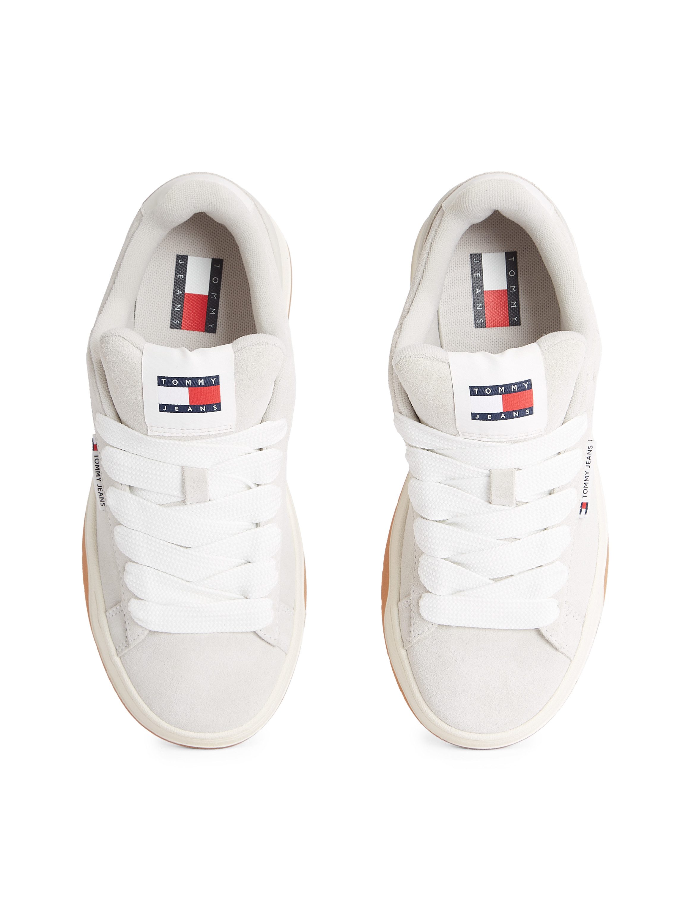 TOMMY JEANS Plateausneakers TJW SKATE SNEAKER , vrijetijdsschoen, halfschoen, veterschoen met gepolsterde schacht