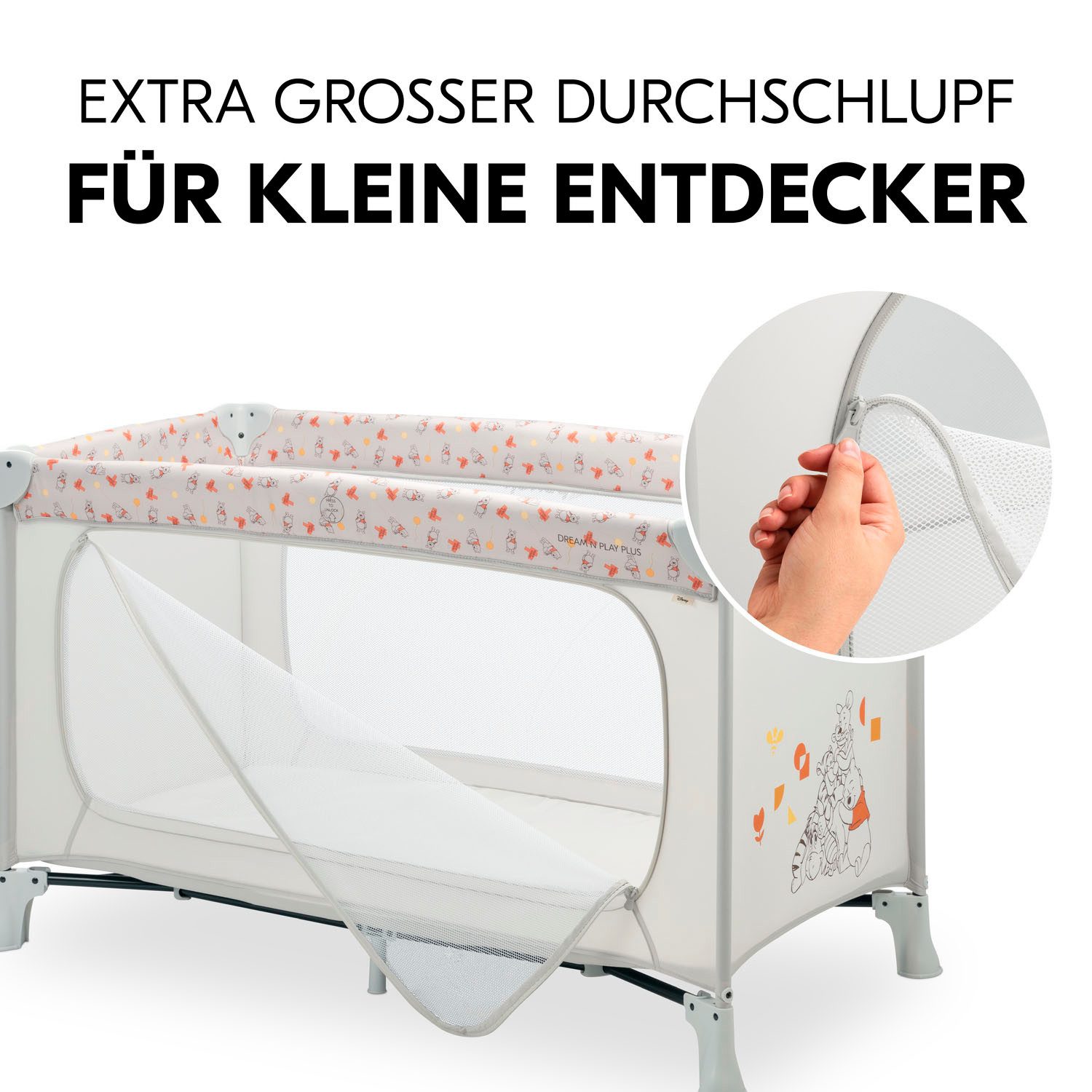 Hauck Baby-campingbed Dream N Play Plus, Disney Pooh Friends Beige
