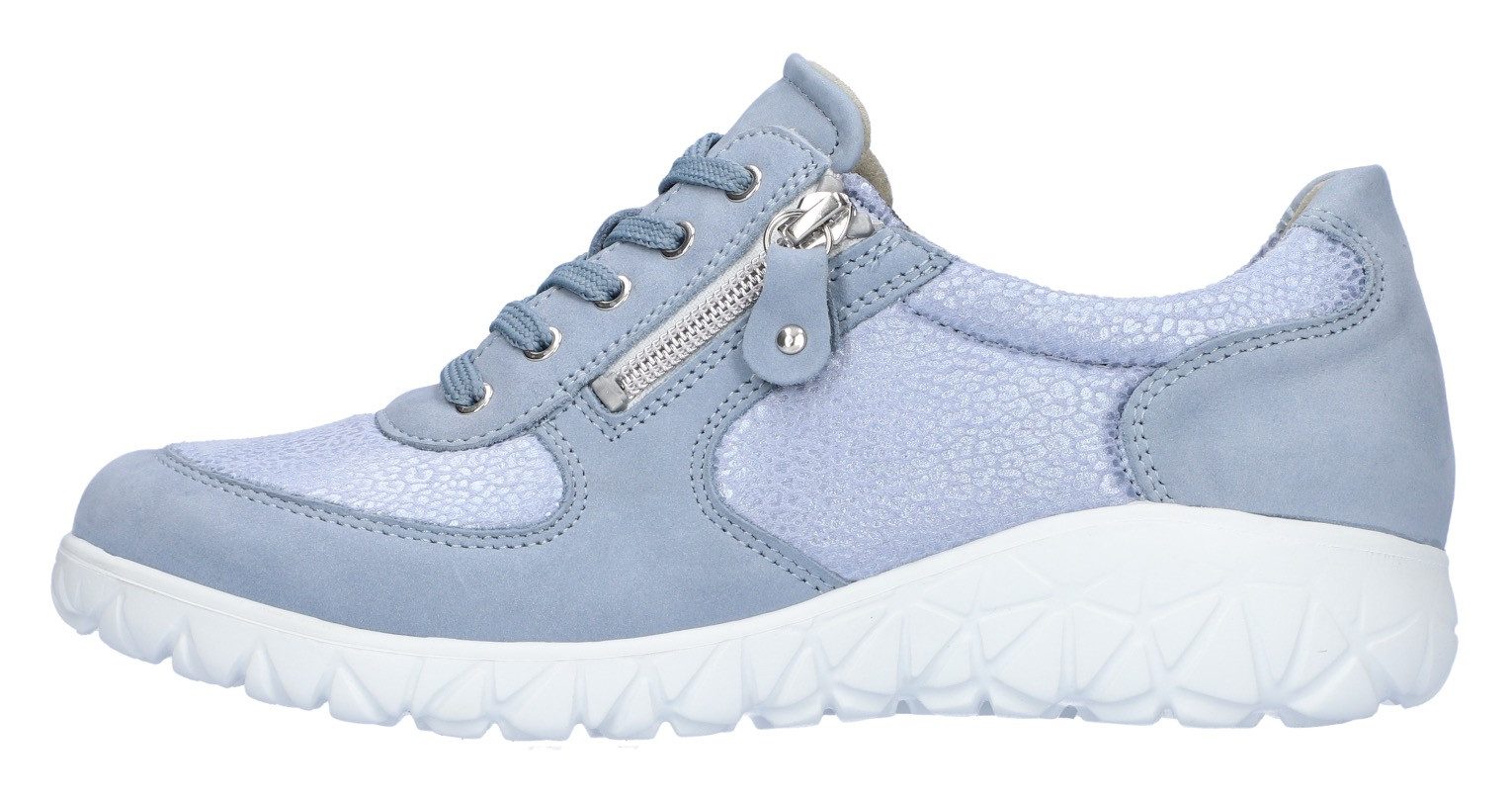Waldläufer Veterschoenen HAVY-SOFT vrijetijdsschoen, lage schoen, comfortschoen met rits, h-wijdte