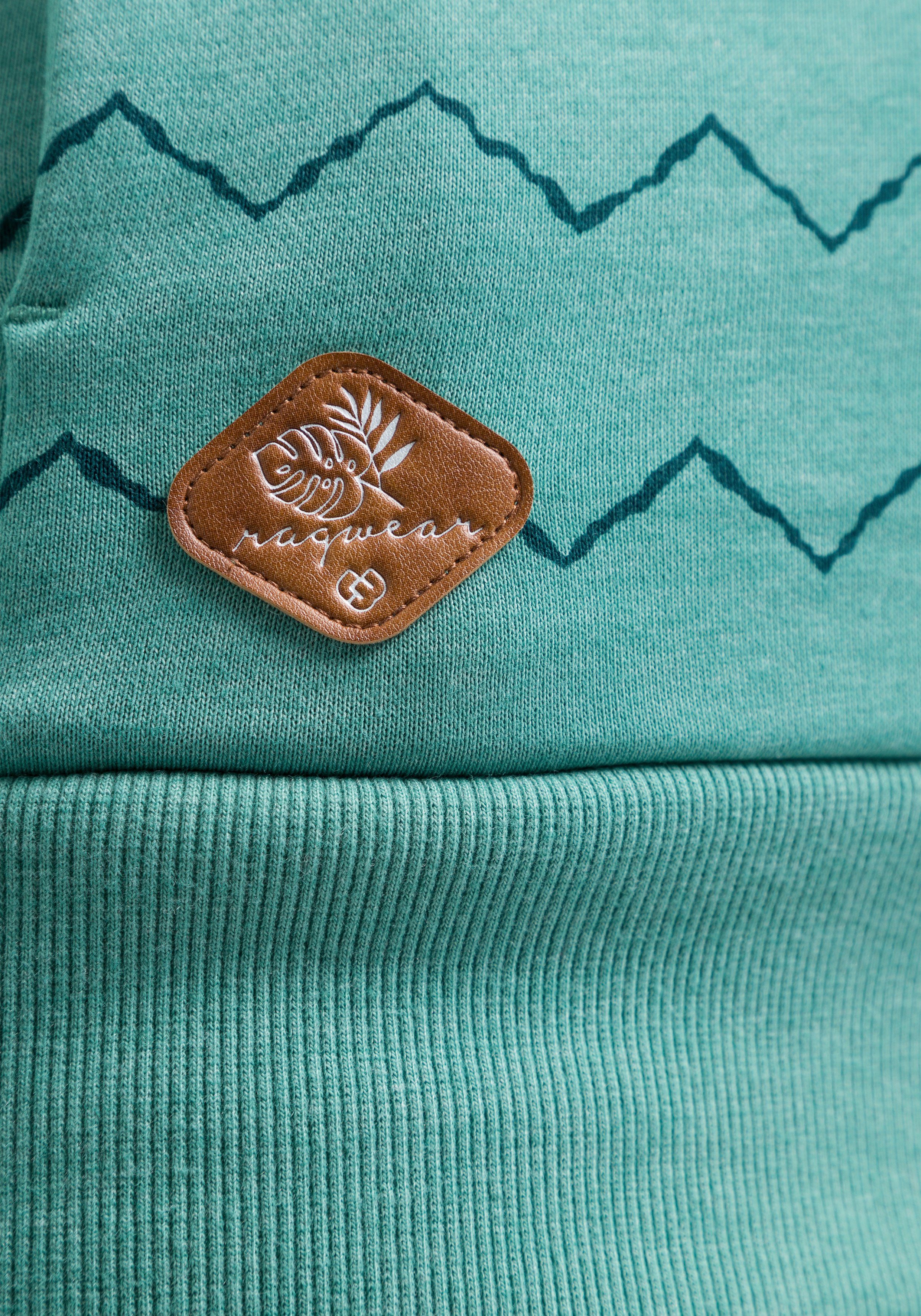 Ragwear Sweater GRIPY BUTTON CHEVRON O Hoodie met hoge sjaalkraag met sierknopen