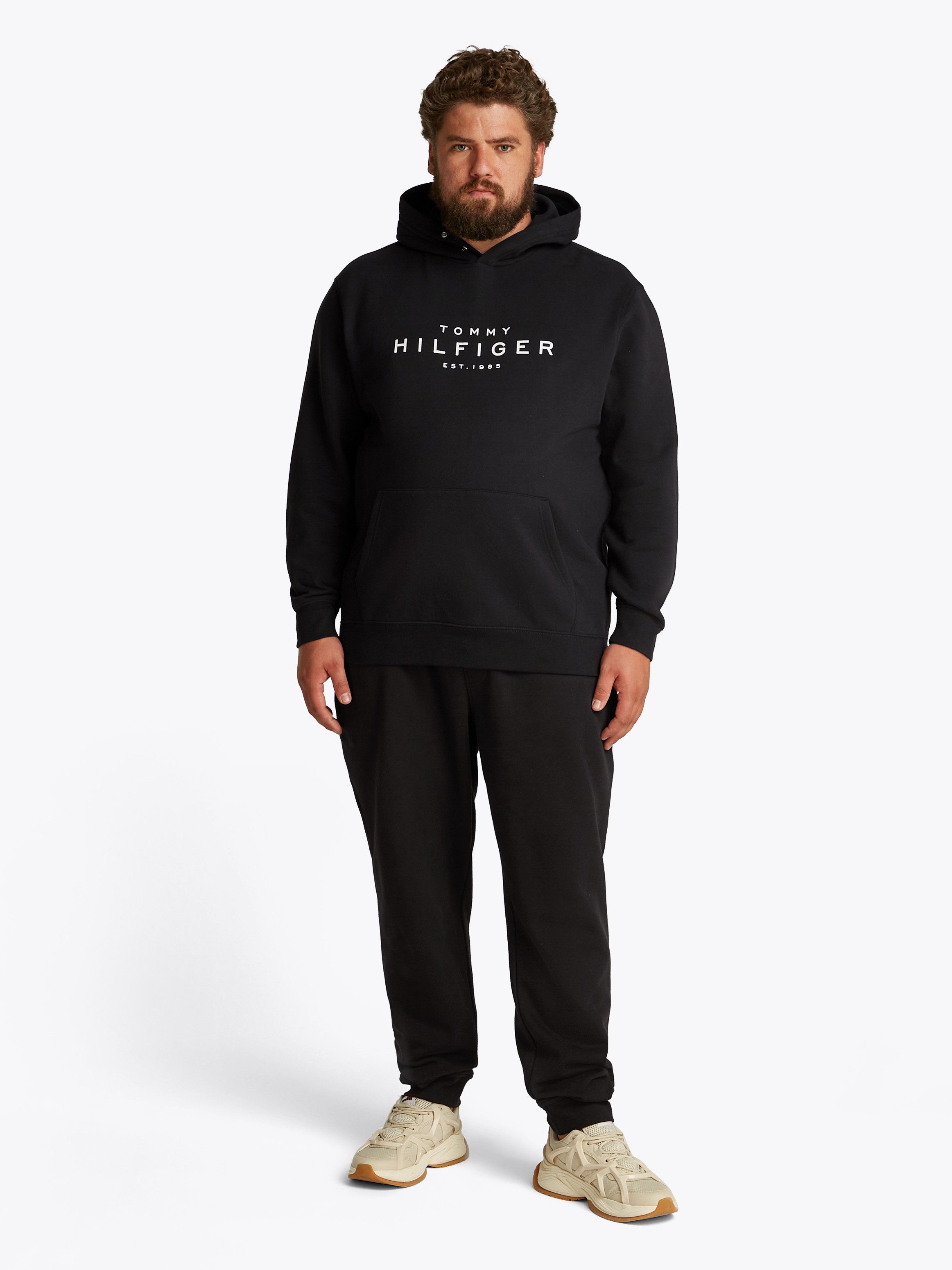 Tommy Hilfiger Sweatshirt BT-TOMMY HILFIGER HOODY-B in grote maten, logoborduring