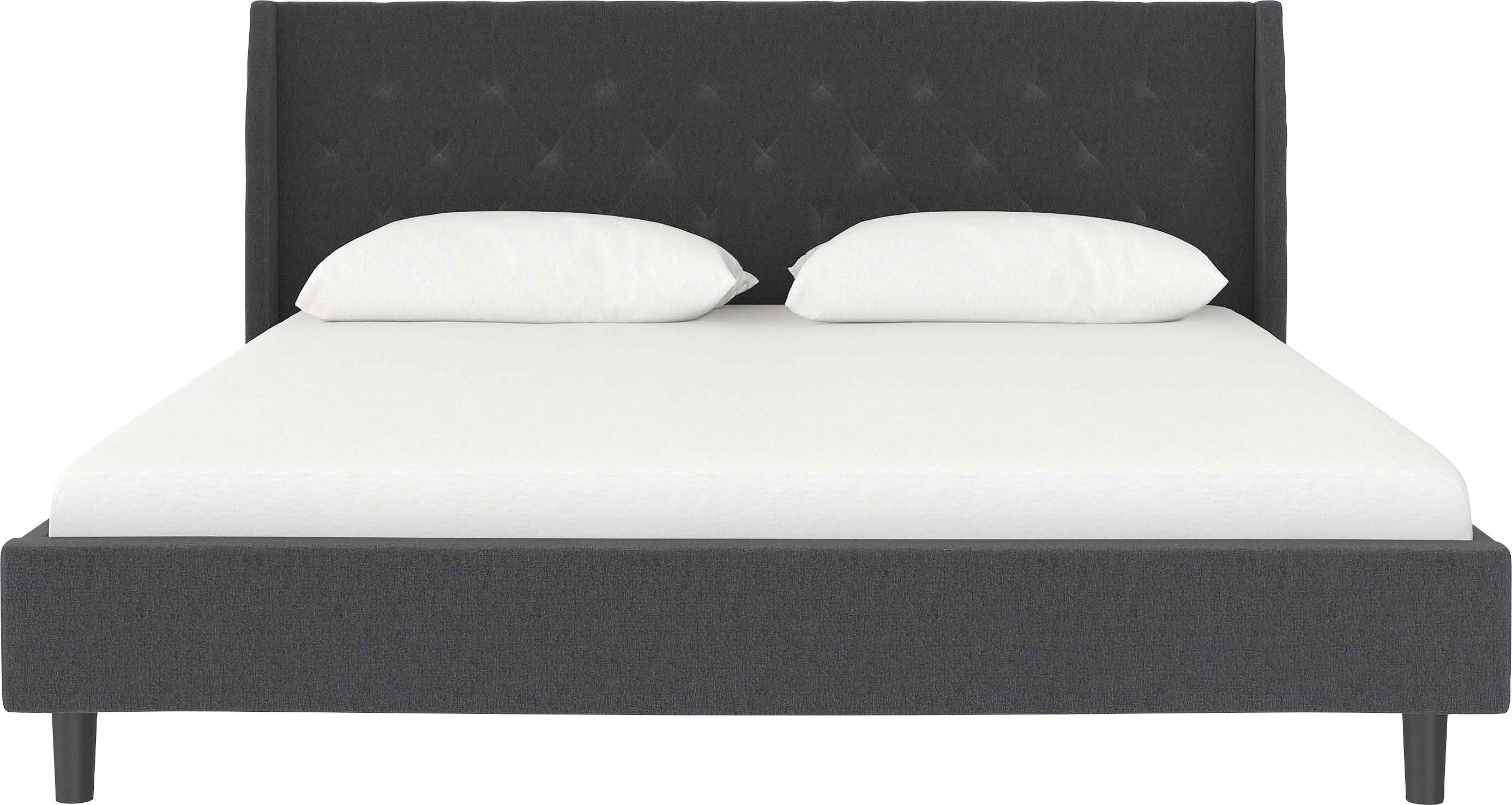 Home affaire Gestoffeerd bed Kempton met ruitencapitonnage, zacht verdikt, ligoppervlak 140x200 of 180x200 cm (1-delig)