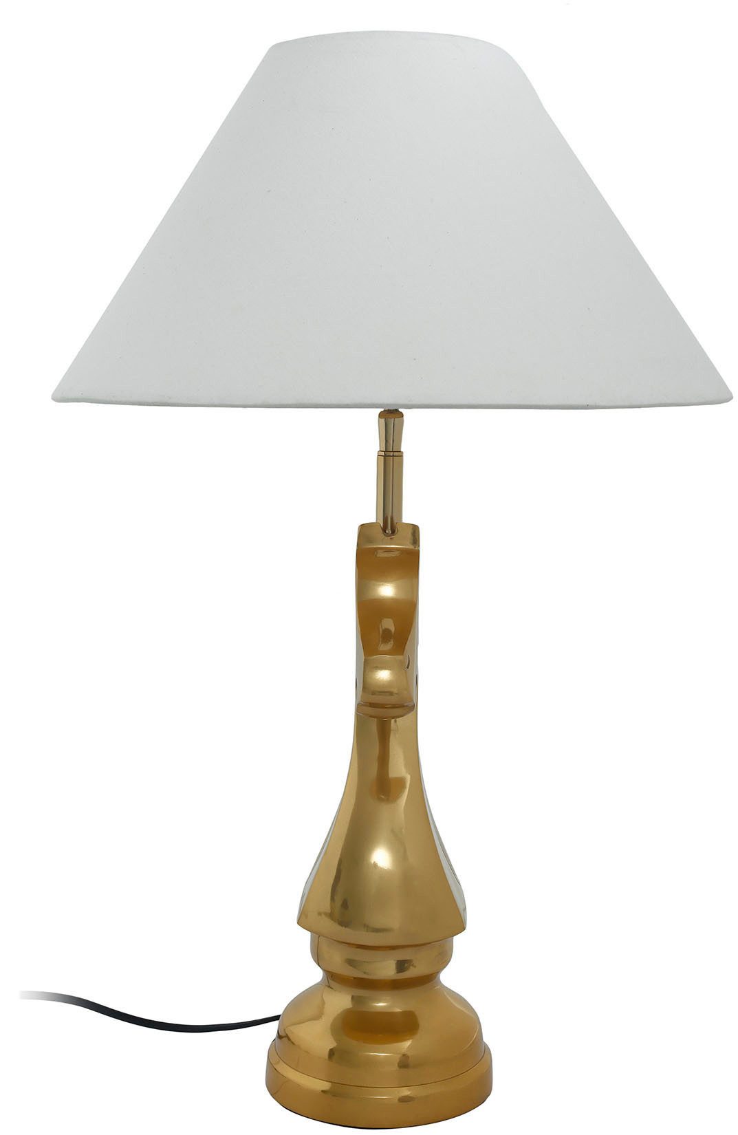 Kayoom Tafellamp Bishop 125 met decoratieve schaakpaardvoet van metaal, met stoffen kap (1 stuk)