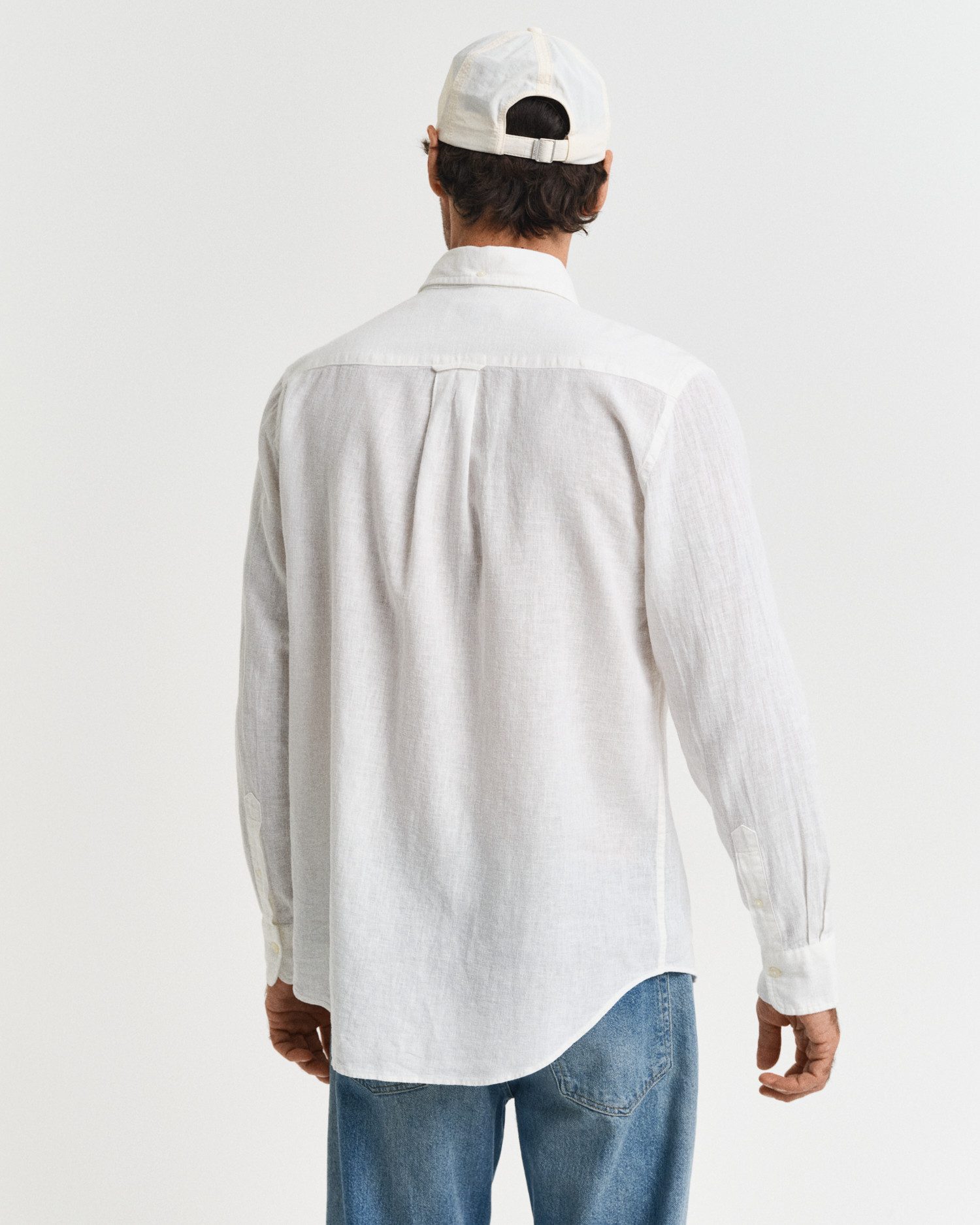 Gant Overhemd met lange mouwen REG COTTON LINEN SHIRT