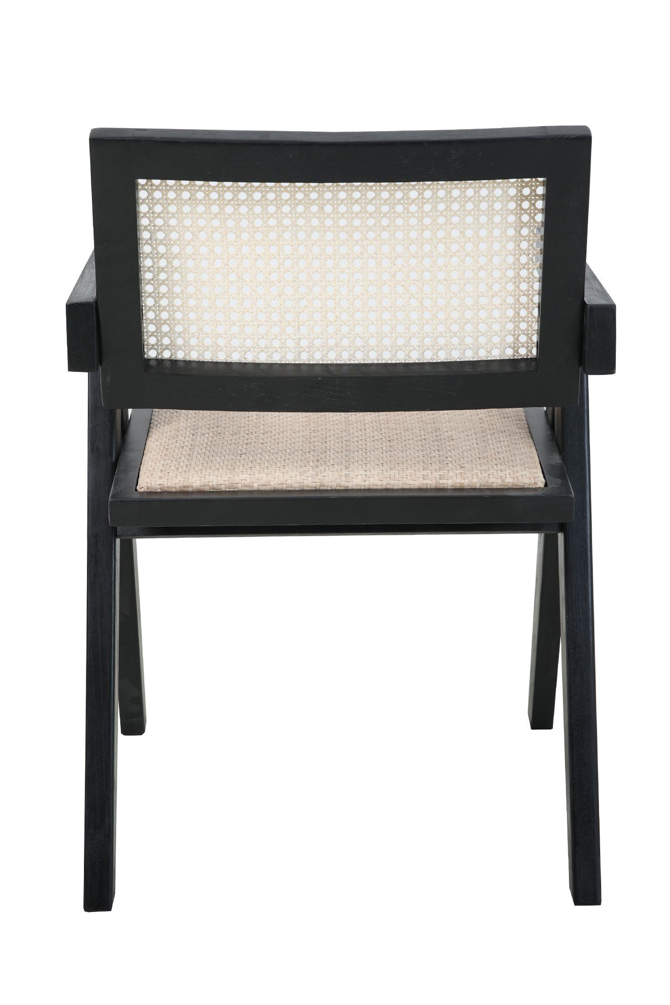 SIT Stoel met armleuningen beklede zitting, rugleuning en zitting met rotan