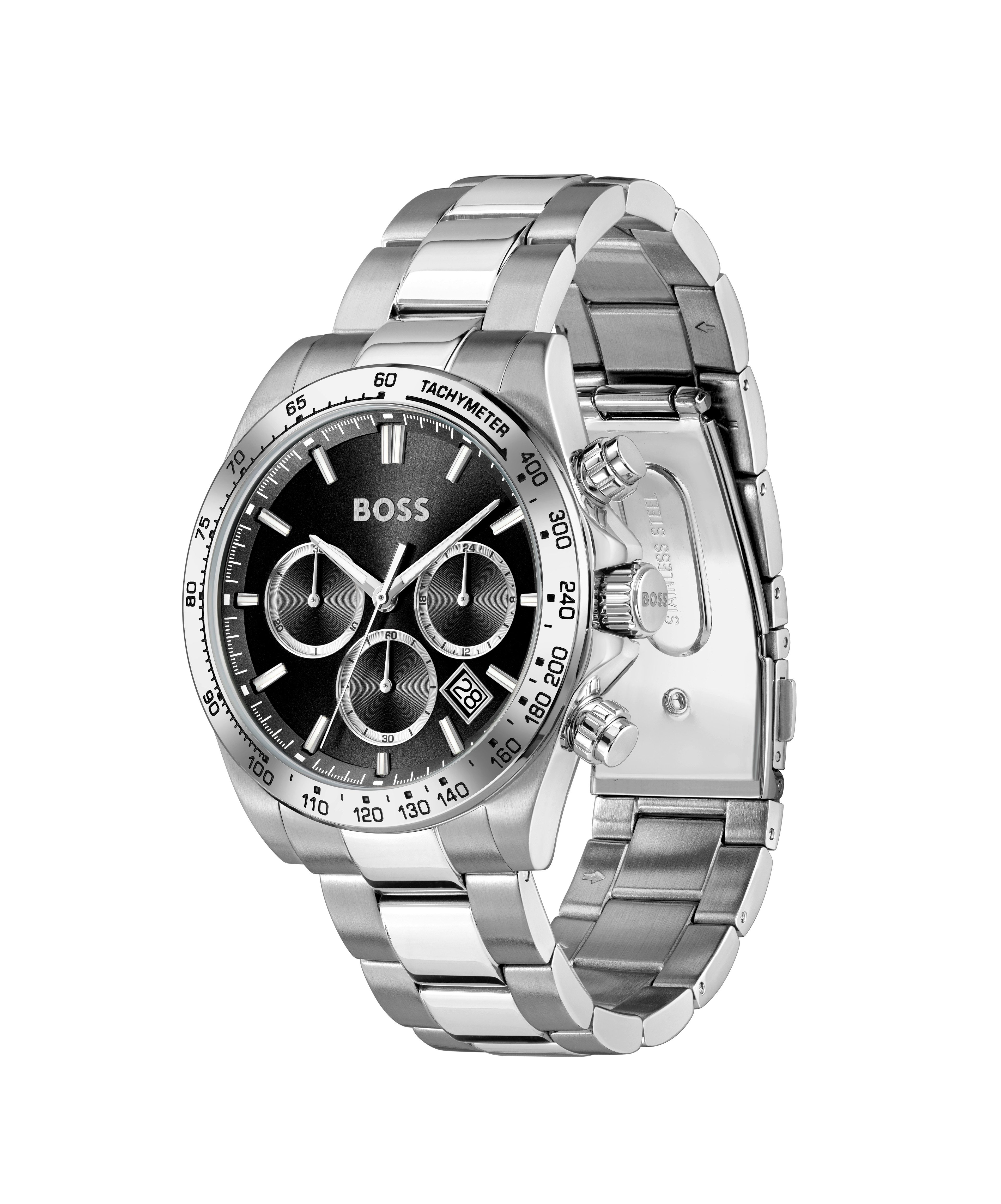 Boss Chronograaf HERO 2.0 Quartzhorloge, horloge, herrenuur, roestvrijstalen band, analoog, dag