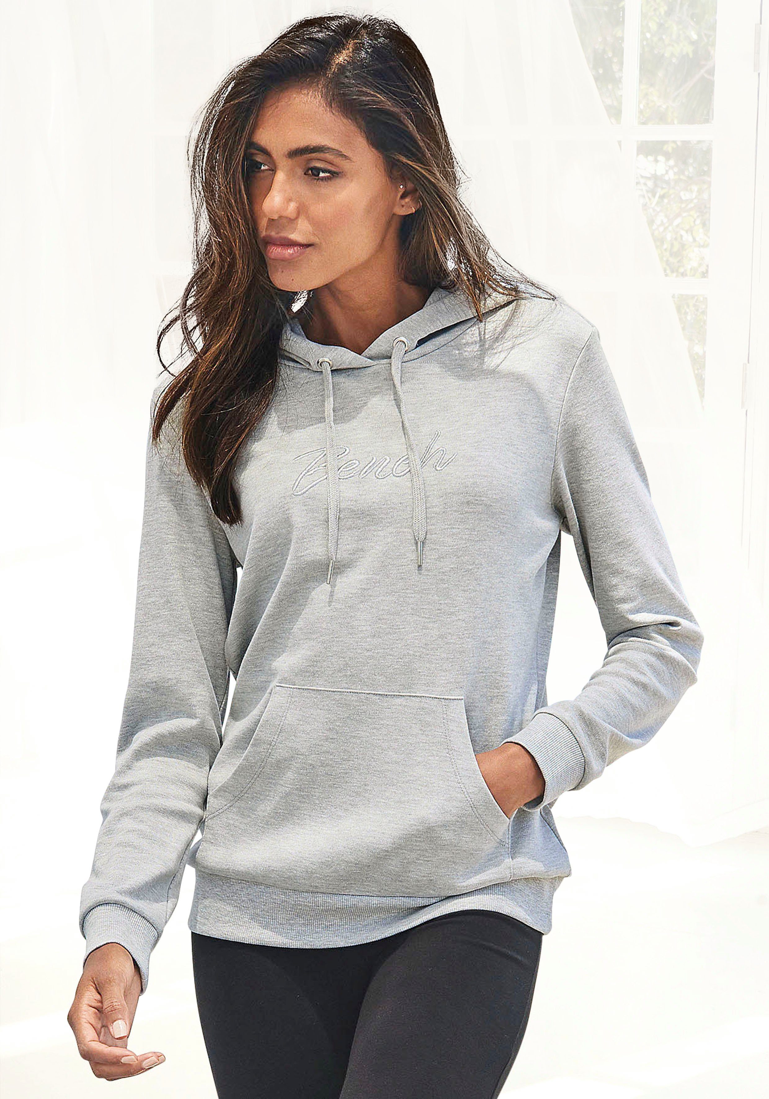 Bench. Loungewear Hoodie met glanzende logo-borduurwerk, loungepak, hoodie