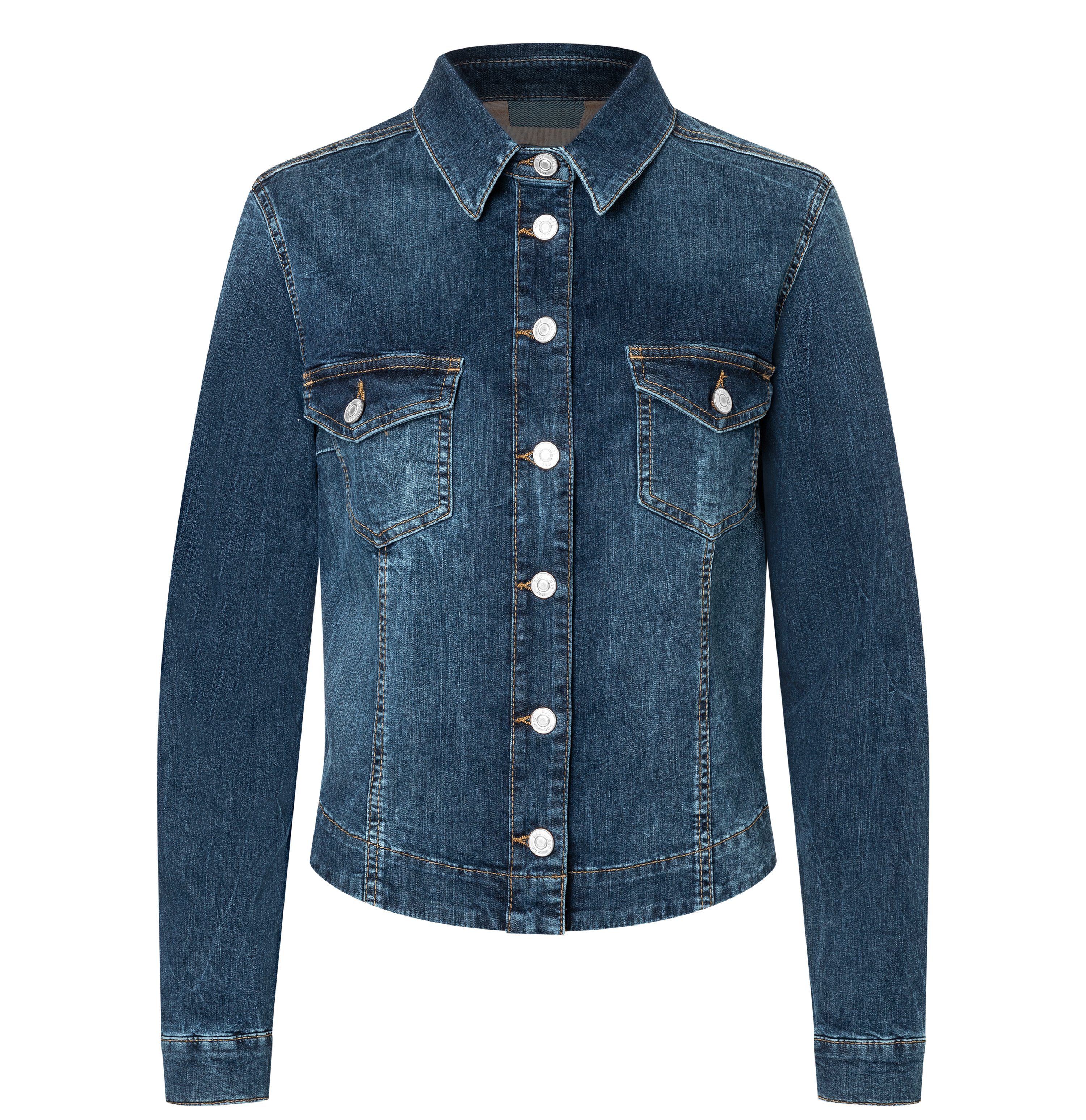 MAC Jeansjack RICH JACKET van lichte zomerse denimkwaliteit met hoog katoenpercentage