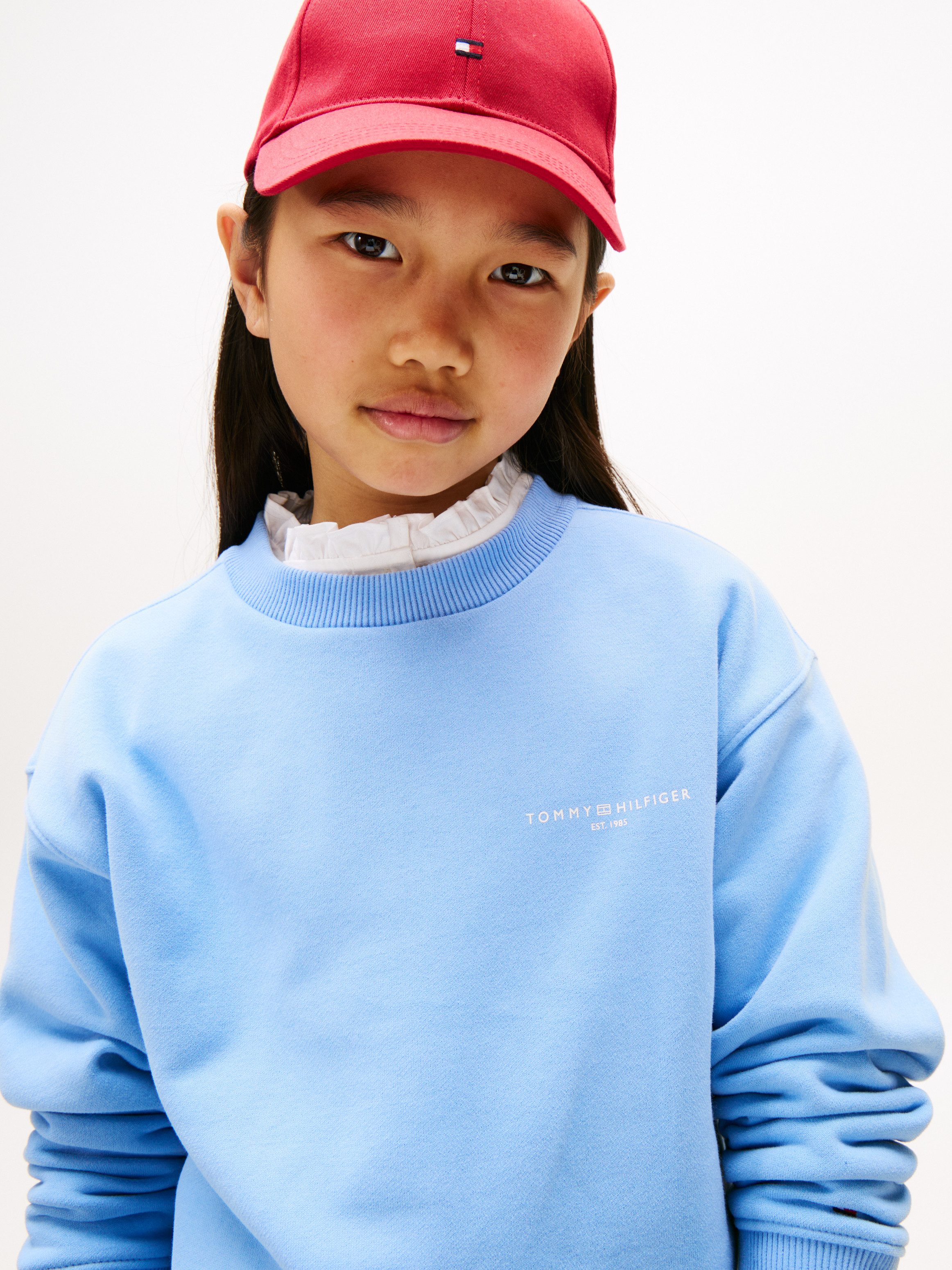 Tommy Hilfiger Sweatshirt MINI CORP C-NECK SWEATSHIRT voor kinderen tot 16 jaar, met logostiksel