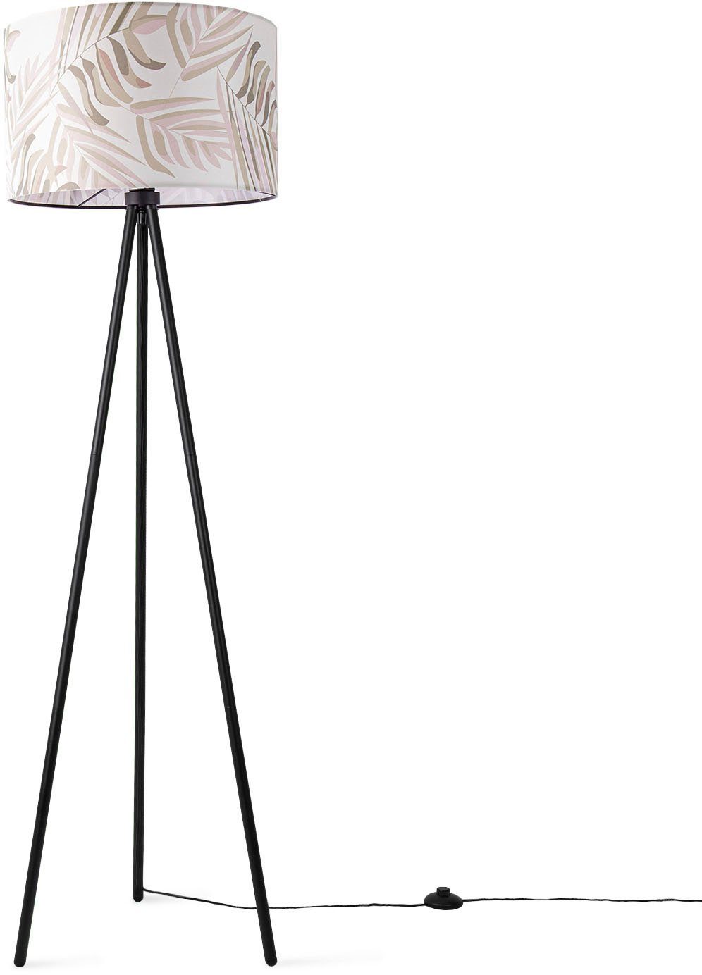 Paco Home Staande lamp Trina Kuba Vloerlamp woonkamer slaapkamer lampenkap beige palm stof