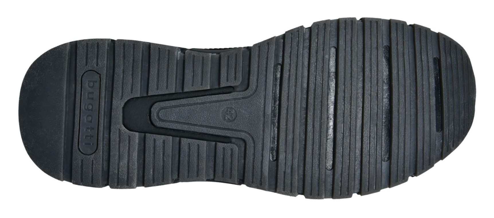 Bugatti Sneakers , veterschoenen, lage schoen, vrijetijdsschoen, contrasterende afwerking op de hiel