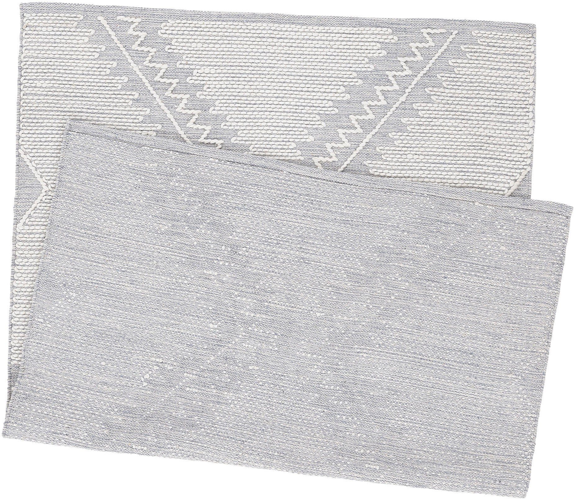 carpetfine Vloerkleed Kelim Durry Handgeweven, geometrisch, hoog-laag effect, handgeweven, 100% katoen