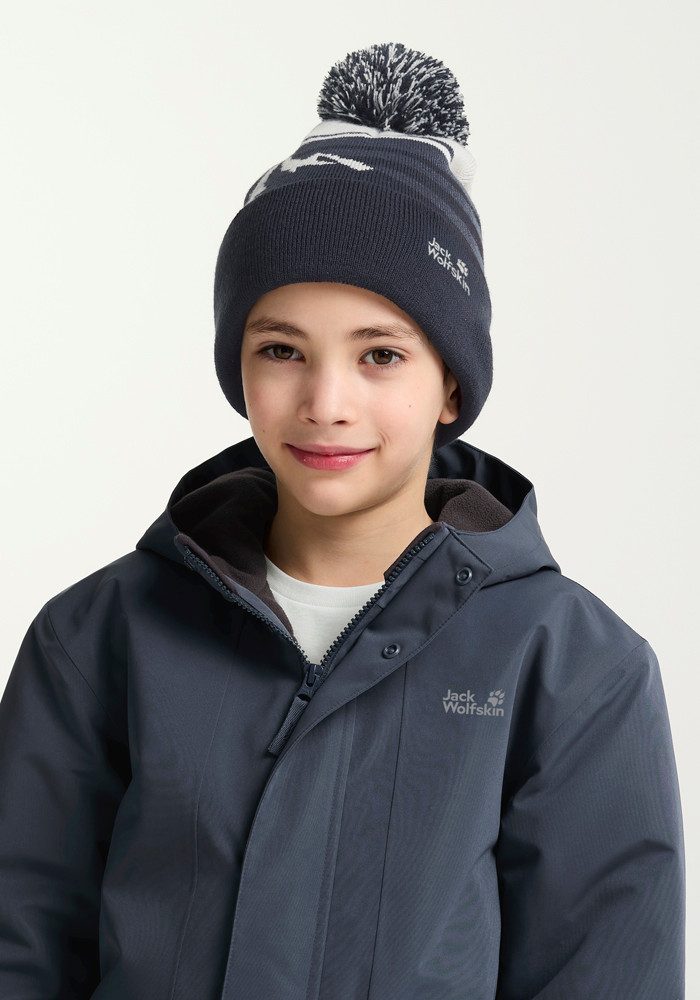 Jack Wolfskin Pomponmuts STRIPY POMPOM BEANIE K