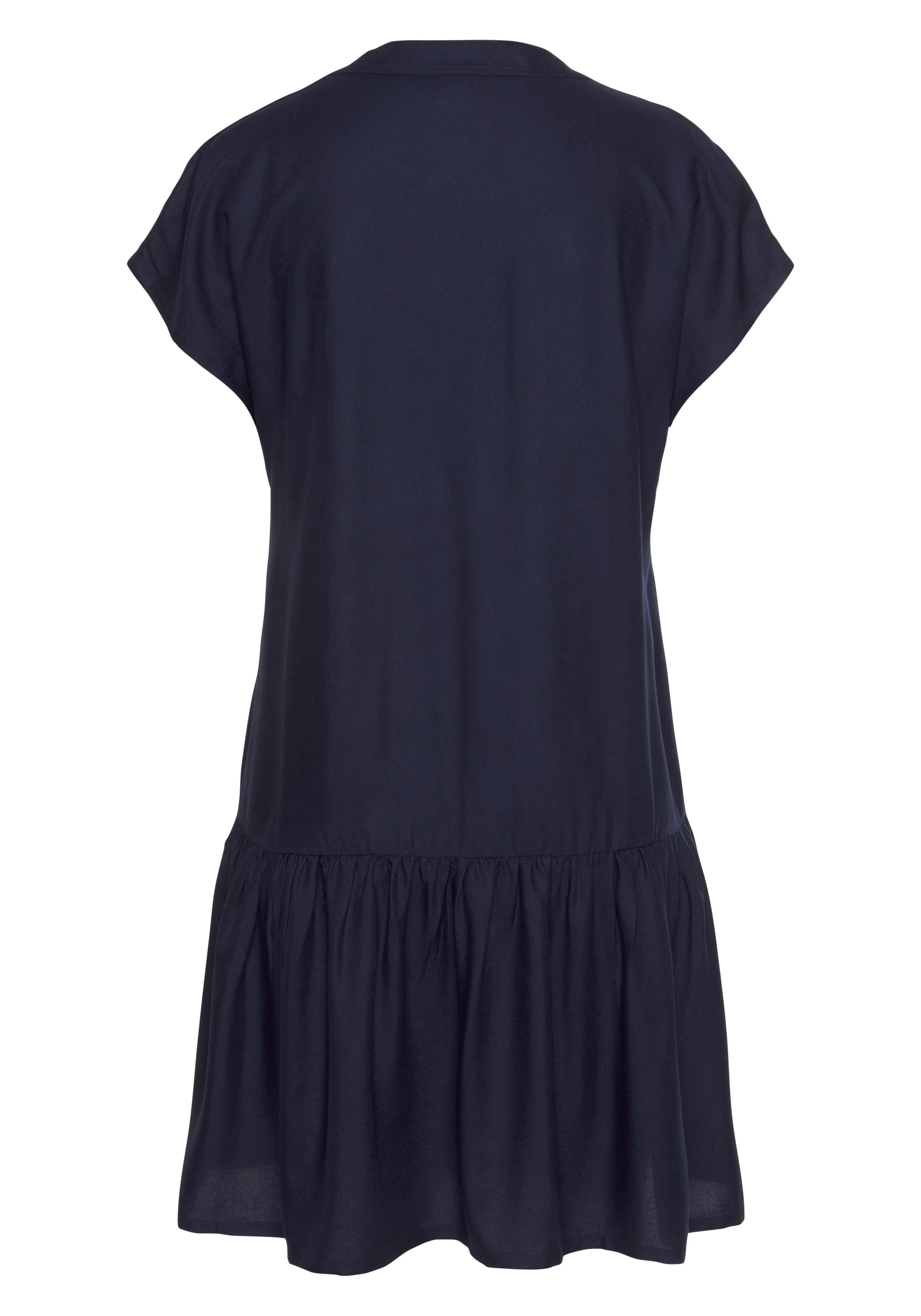 s.Oliver RED LABEL Beachwear Blousejurk met volants op de rok, tuniekjurk, zomerjurk, basic