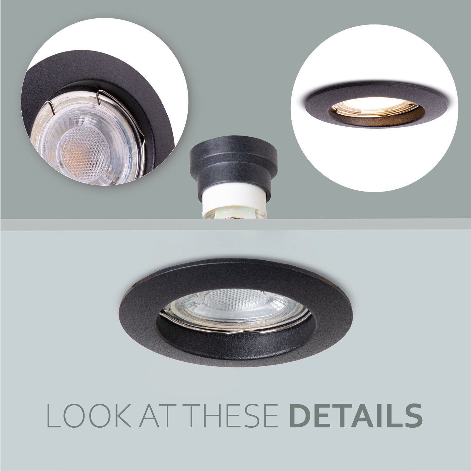 Paco Home Inbouwlamp Klara Inbouwspot spot onderbouwlamp vlak 6-delige set GU10