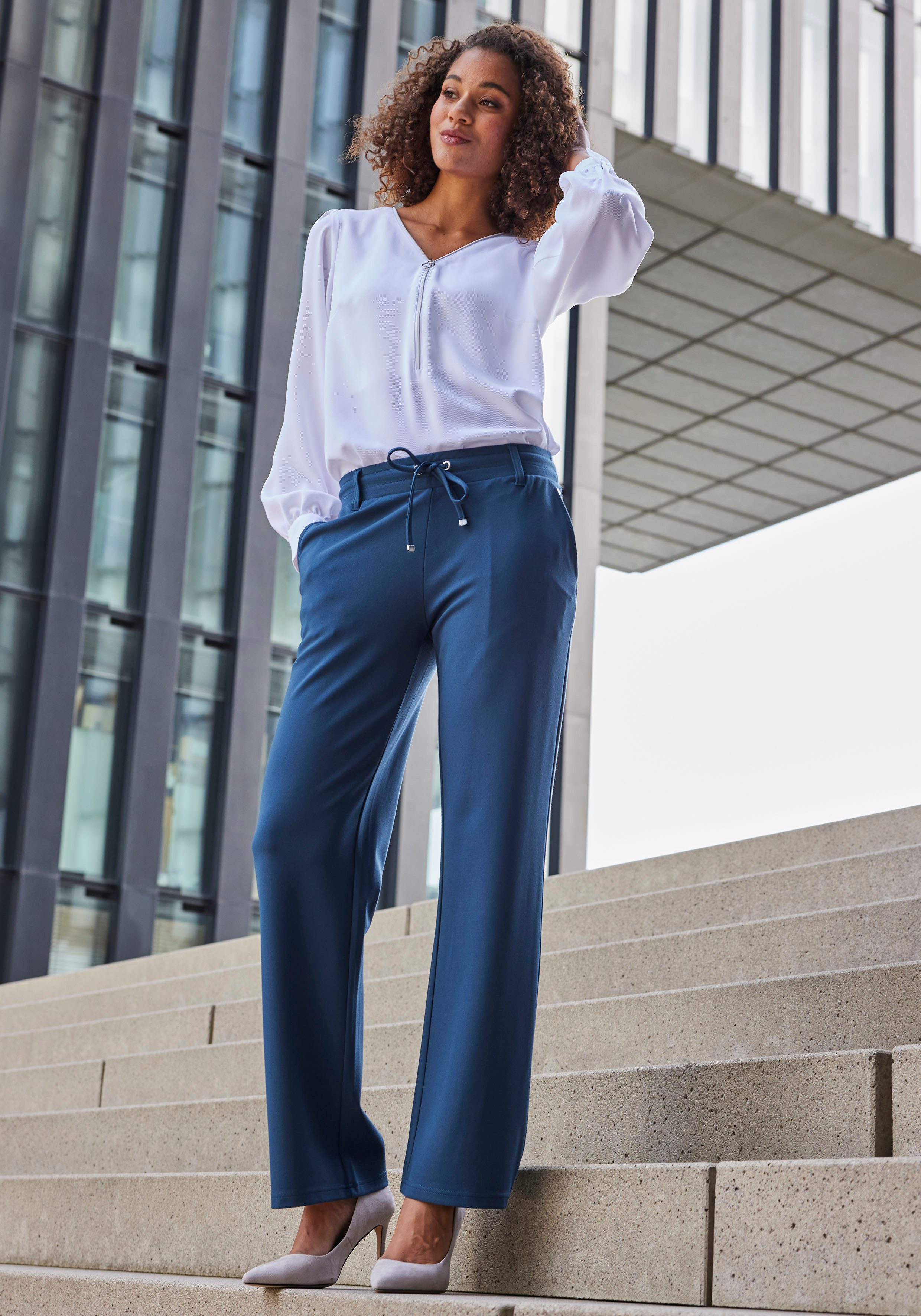 Lascana Homewearbroek in zacht vloeiend materiaal, loungewear