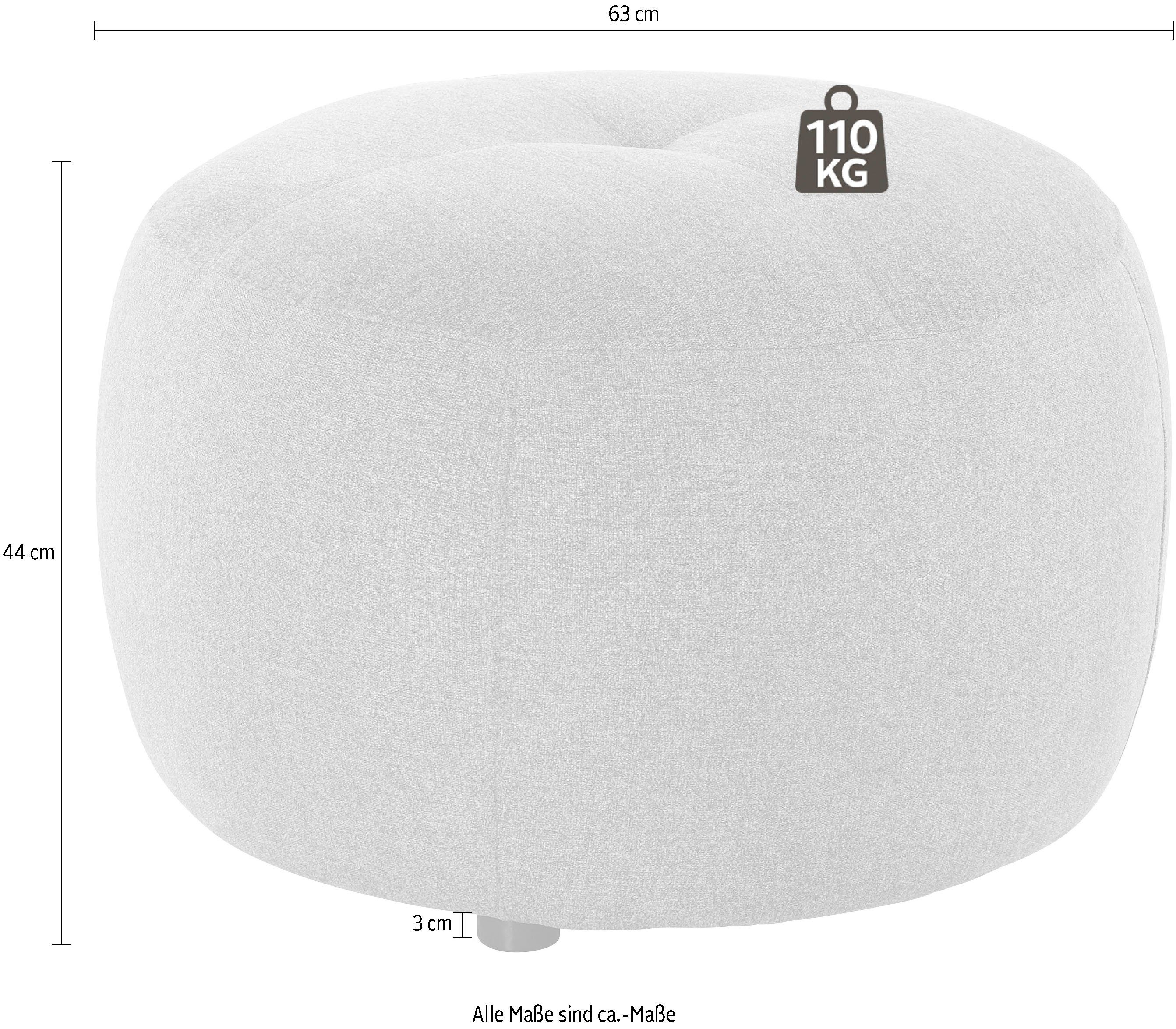 INOSIGN Hocker Lounis Ronde hocker in 2 afmetingen, "soft clean" voor het gemakkelijk reinigen met water