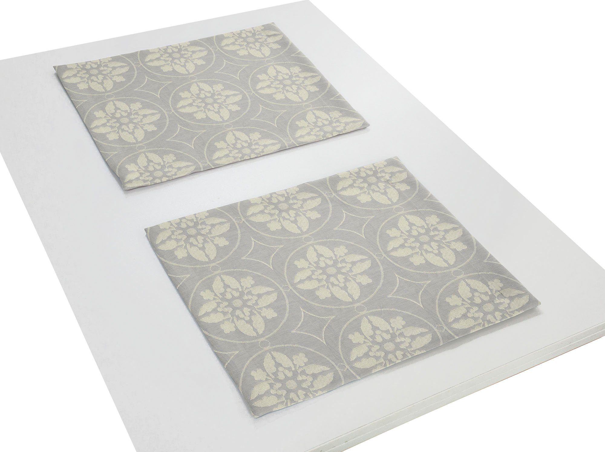 Adam Set placemats Romantic Puligny Light GOTS organic, gecertificeerd door CERES 0242, Made in Germany (2 stuks)