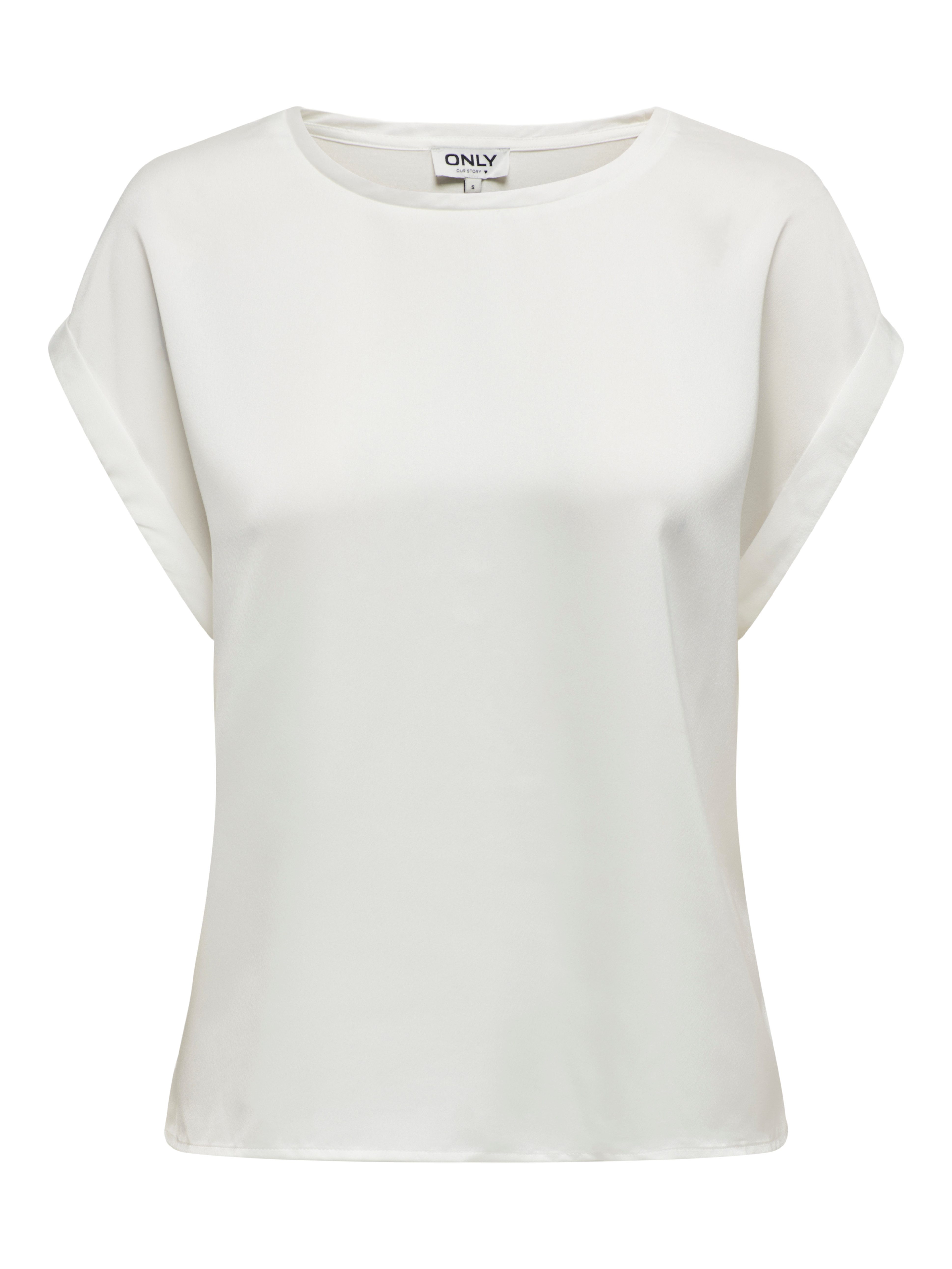 Only Shirt met korte mouwen ONLLIEKE S/S SATIN MIX TOP WVN NOOS
