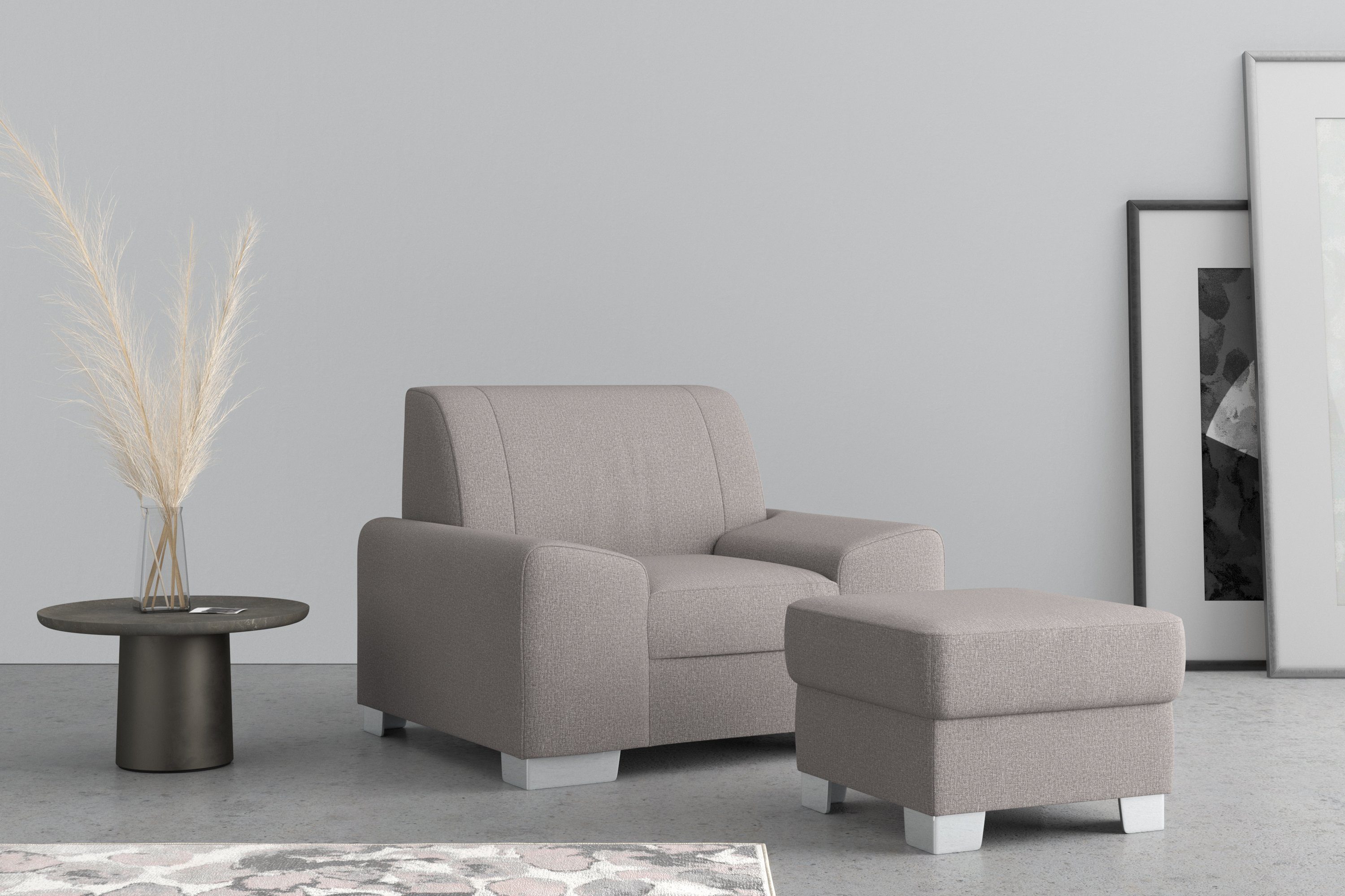 DOMO collection Fauteuil Anzio optioneel met veerkern