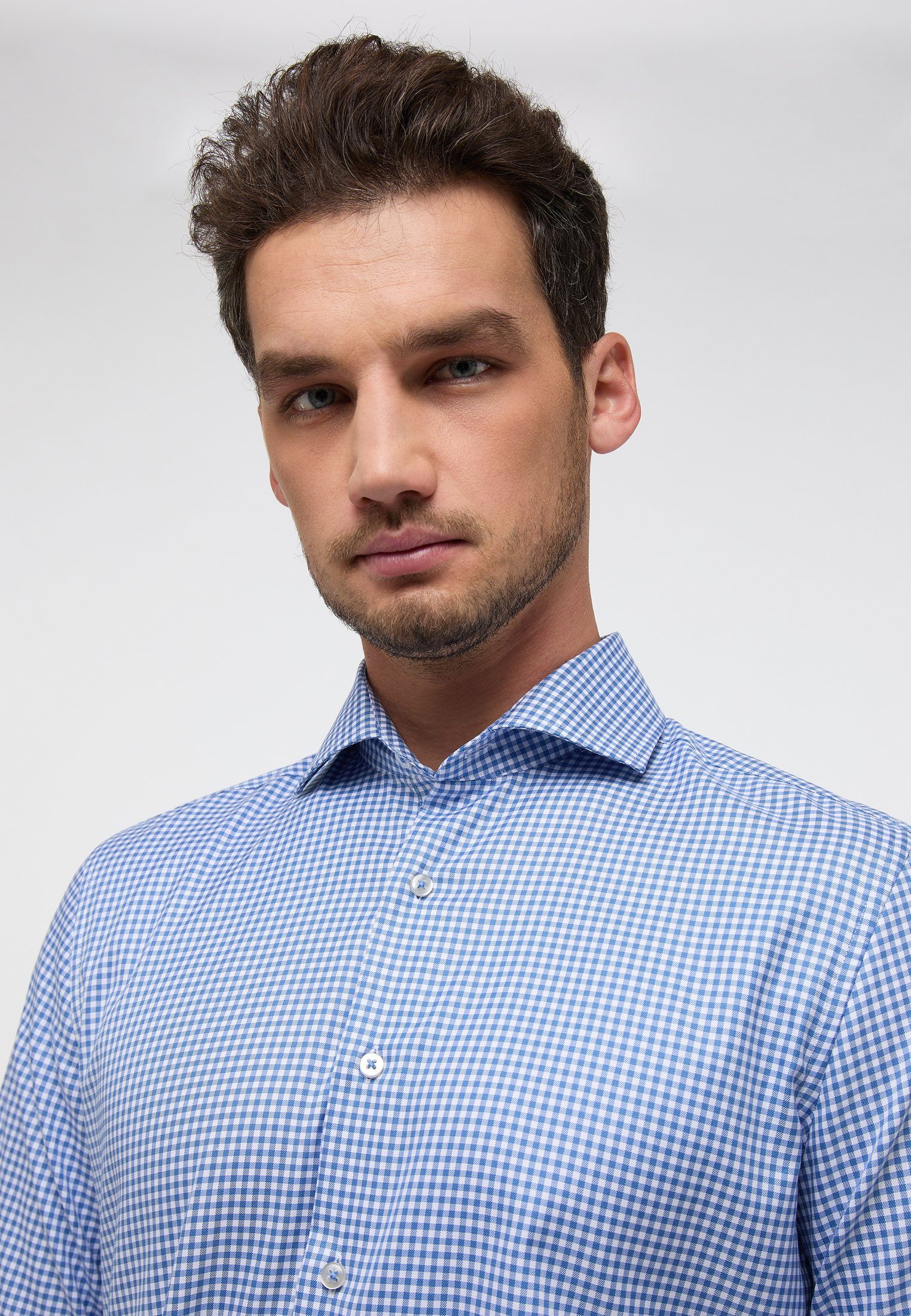 Eterna Overhemd met lange mouwen Slim fit