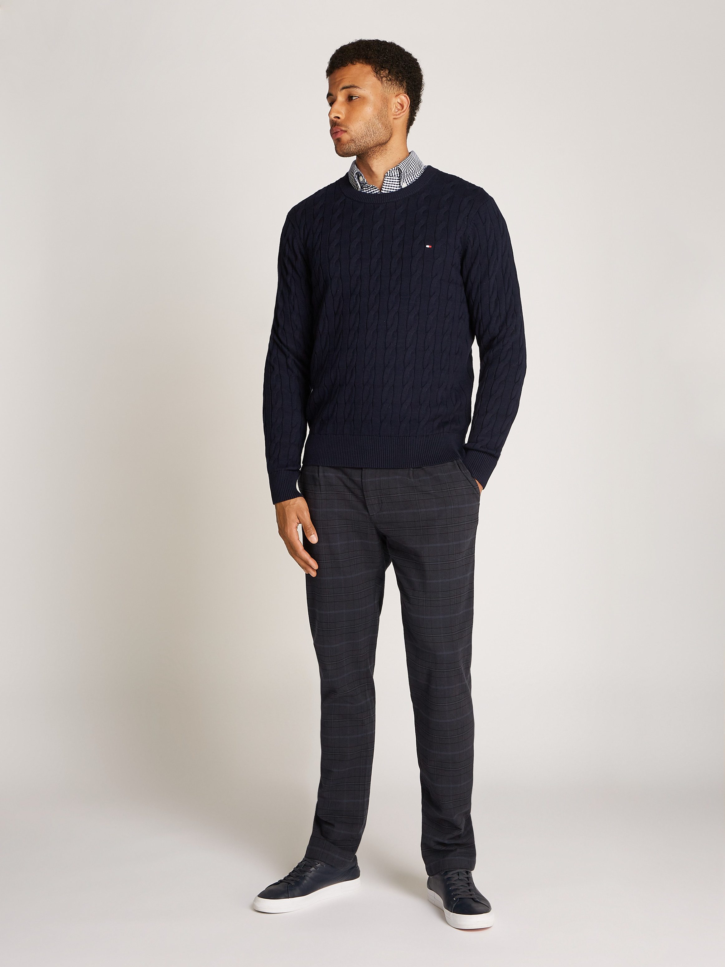 Tommy Hilfiger Gebreide trui CLASSIC CABLE CREW NECK
