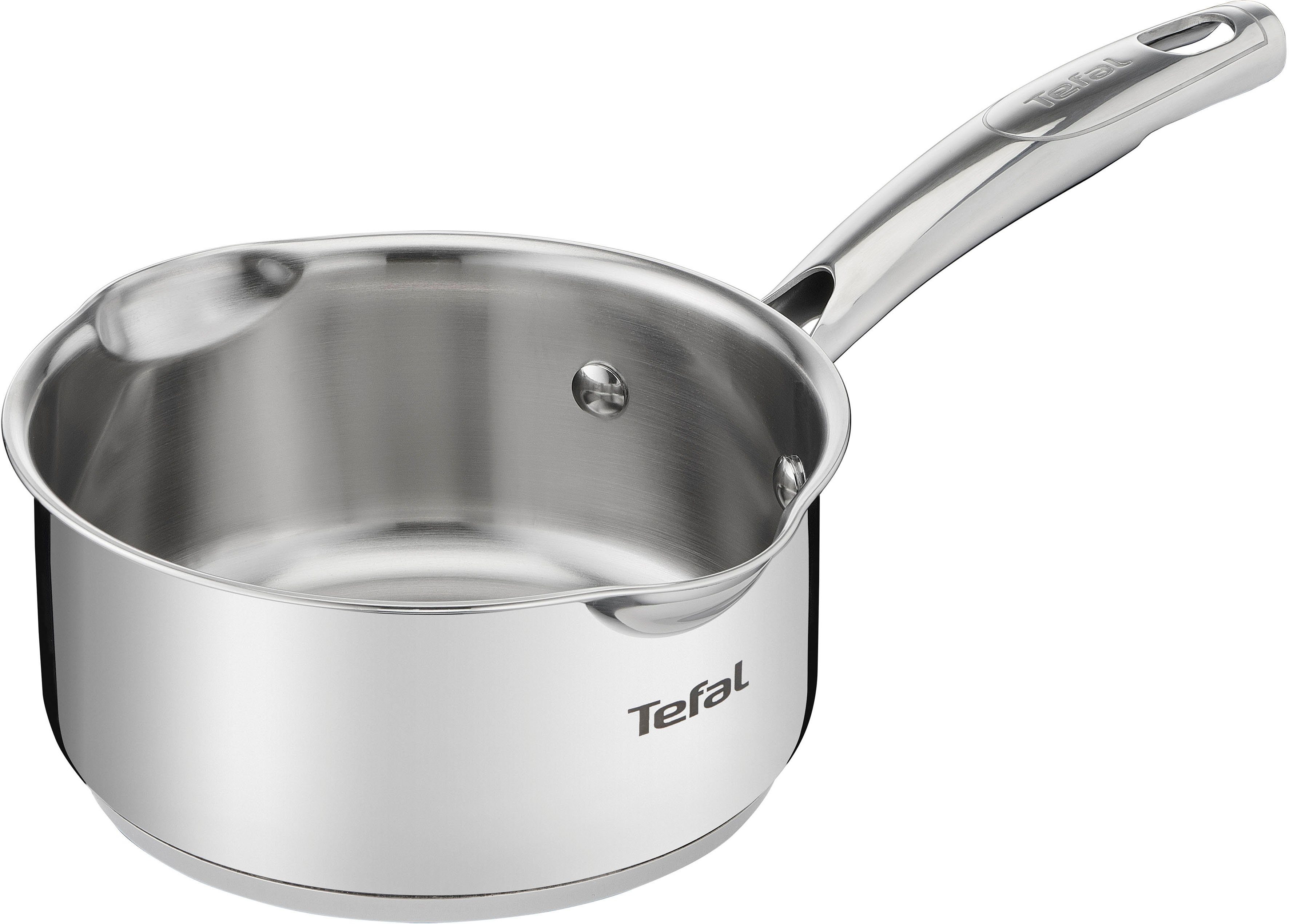 Tefal Steelpan Duetto+ G71928 hoogwaardig roestvrij staal, hoogglans gepolijst, duurzaam, 16 cm