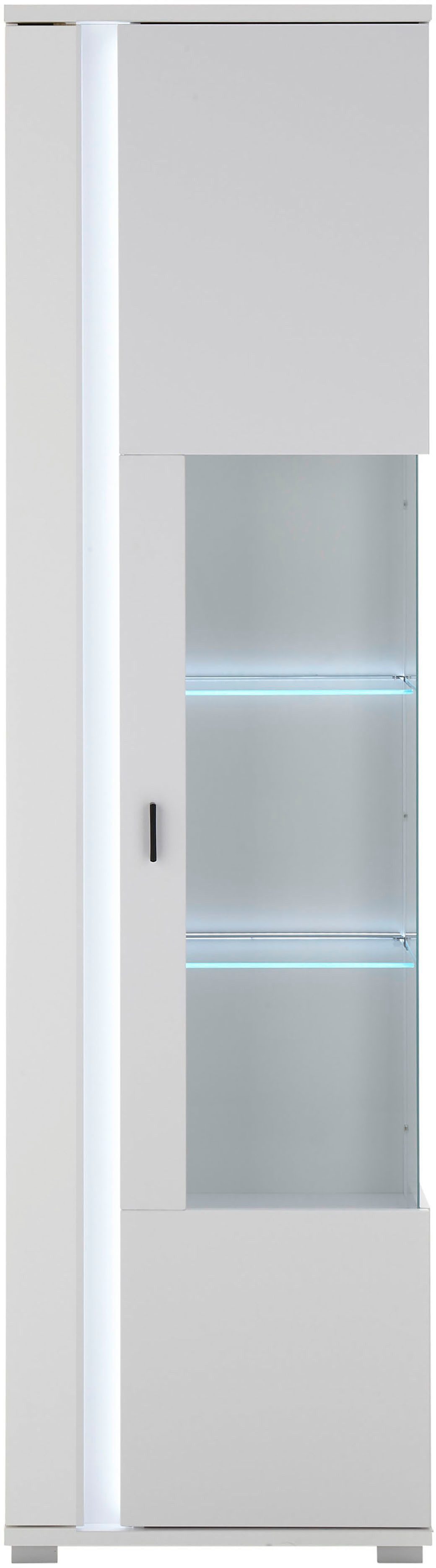 INOSIGN Vitrinekast Long Island in moderne trendkleur, inclusief verticale verlichting, breedte 55 cm (1 stuk)