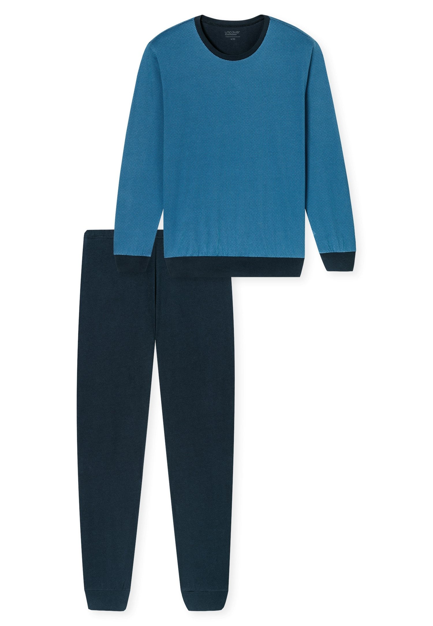 uncover by SCHIESSER Pyjama UNCOVER Nightwear Lange mouw, ronde hals, single jersey-kwaliteit, zacht (2-delig)