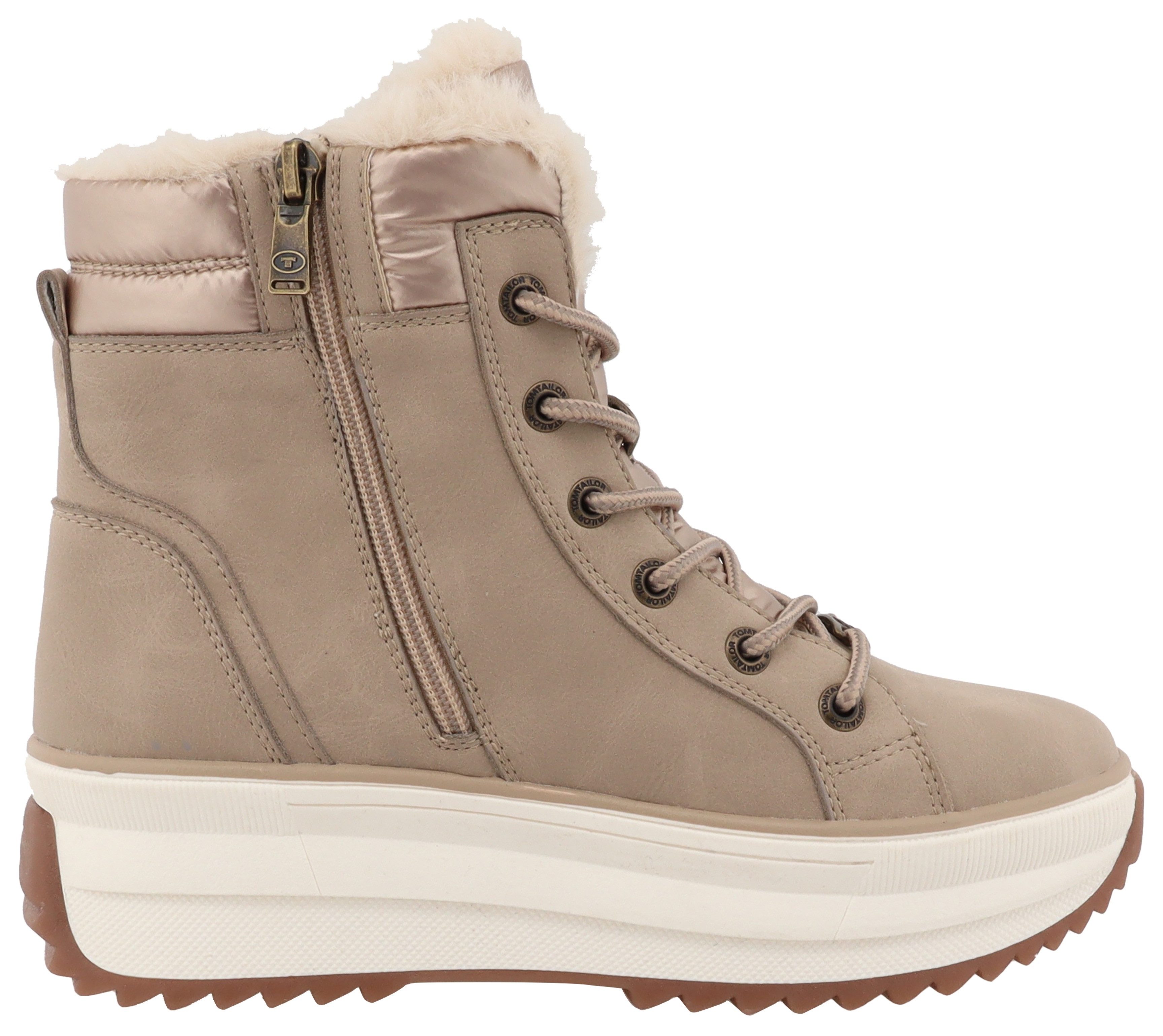 Tom Tailor Winterlaarzen , plateau, veterschoenen, outdoorschoen in comfortabele breedte g (= breed)