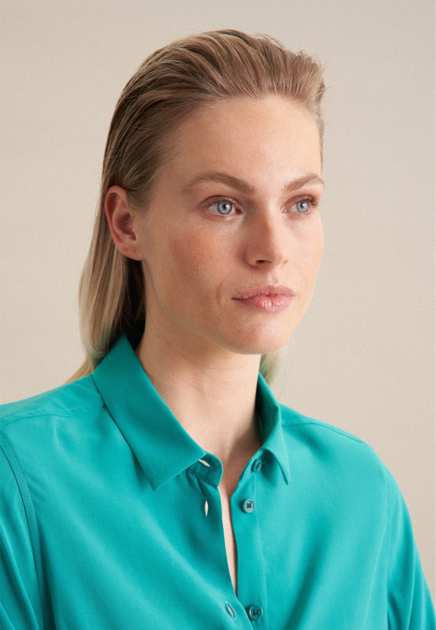 seidensticker Overhemdblouse Lange mouwen kraag uni