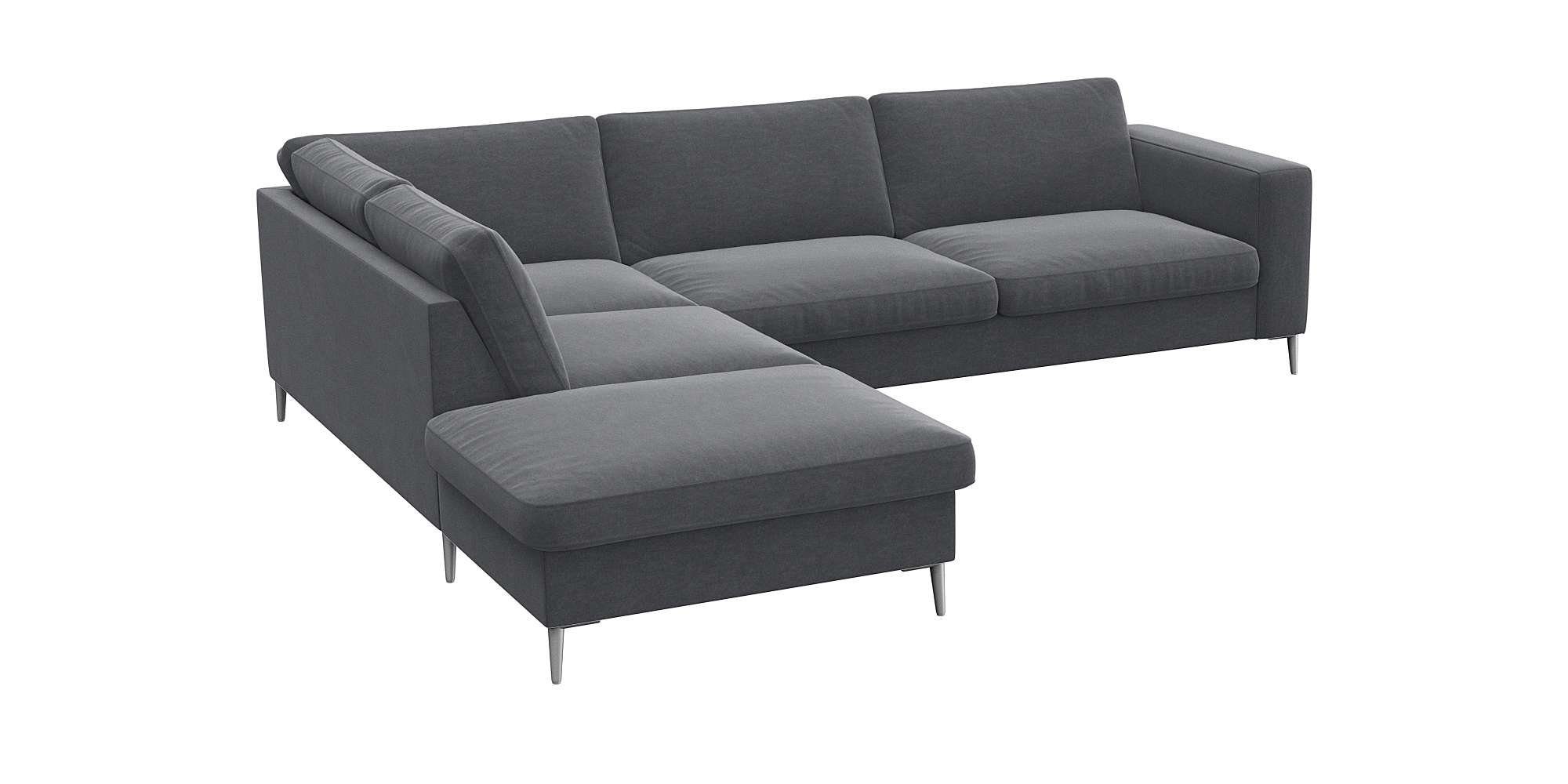 FLEXLUX Hoekbank Fiore, super zitcomfort door koudschuim in de zitting, L-vorm