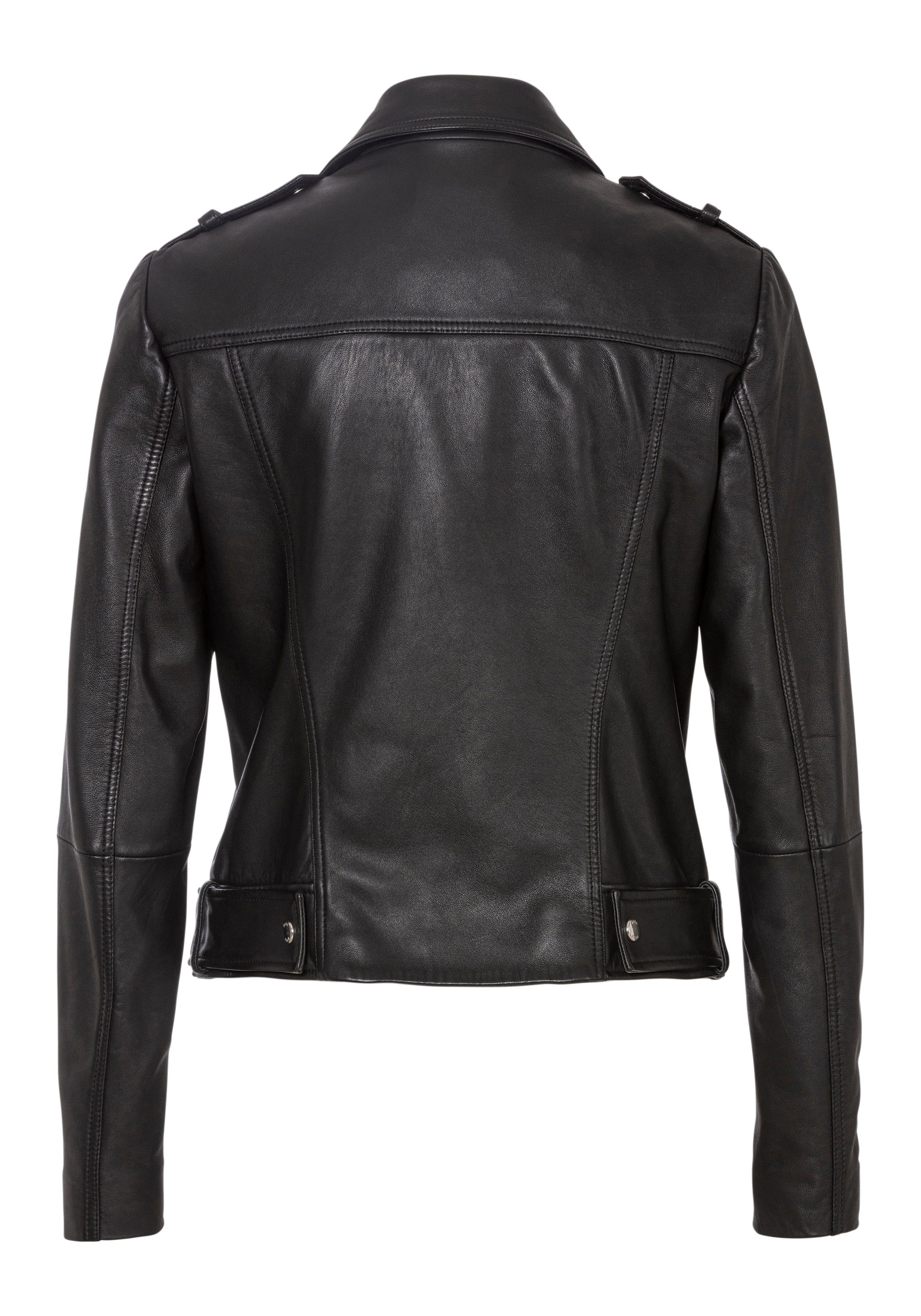 Boss Orange Leren jack met sierriem
