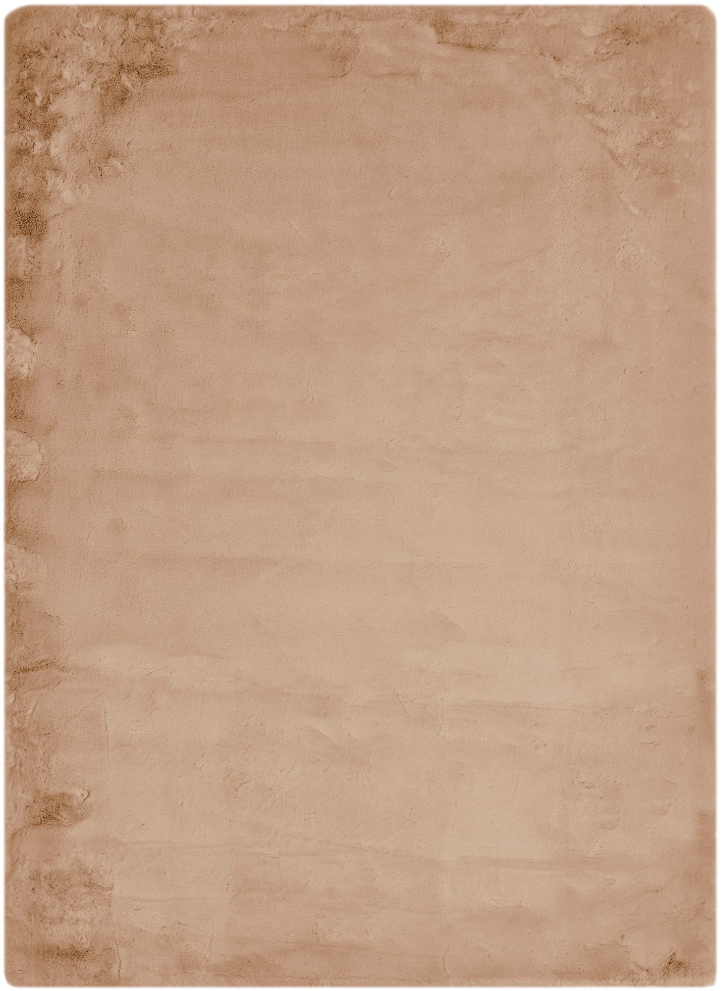 my home Hoogpolig vloerkleed Lugano Kunstbont, effen kleuren, zeer zacht en knuffelig