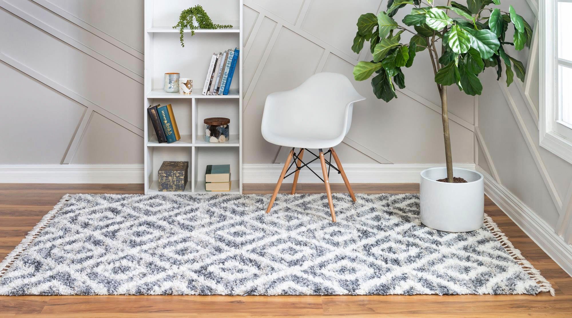 Myflair Möbel & Accessoires Hoogpolig vloerkleed Top shag voorraadopruiming geweven, geruit design, gemêleerde look, zacht & behaaglijk, met franje
