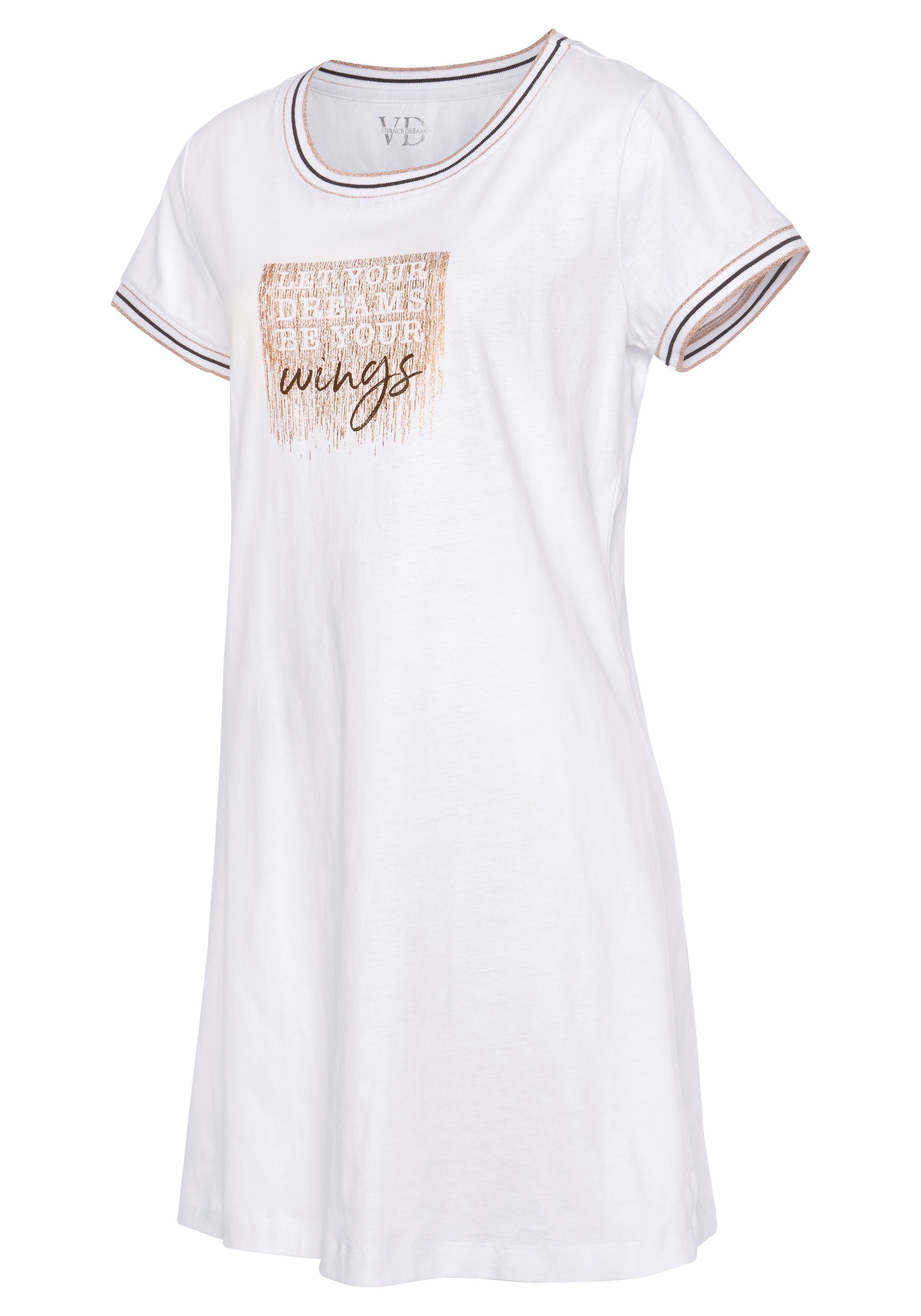 Vivance Dreams Nachthemd met statement-print