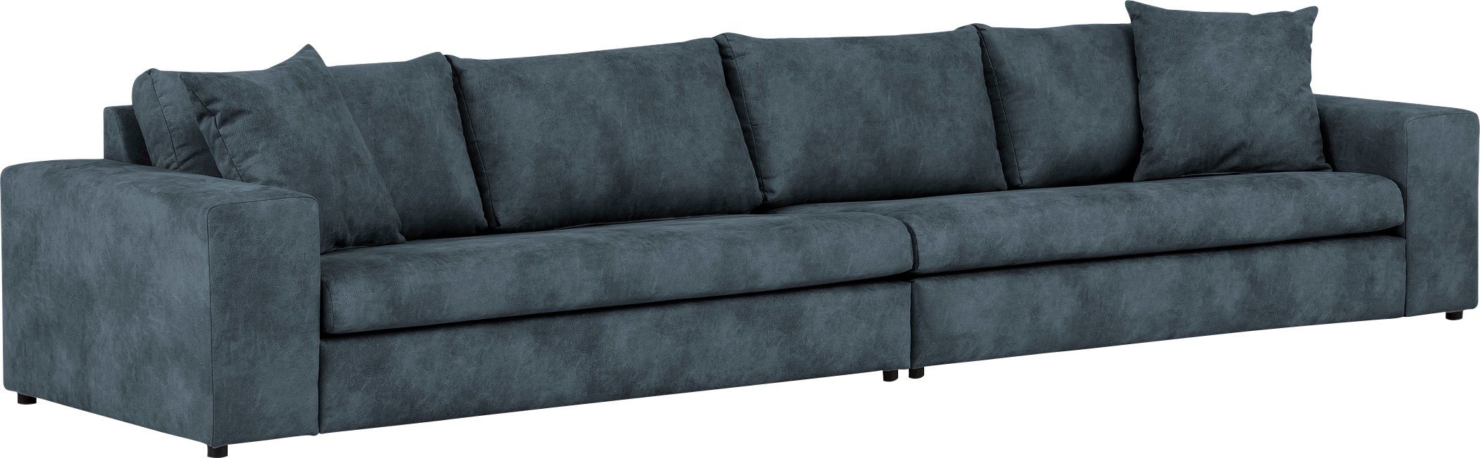 andas 4-zitsbank SLEETLAND XXL in fluweel of vintage lederlook